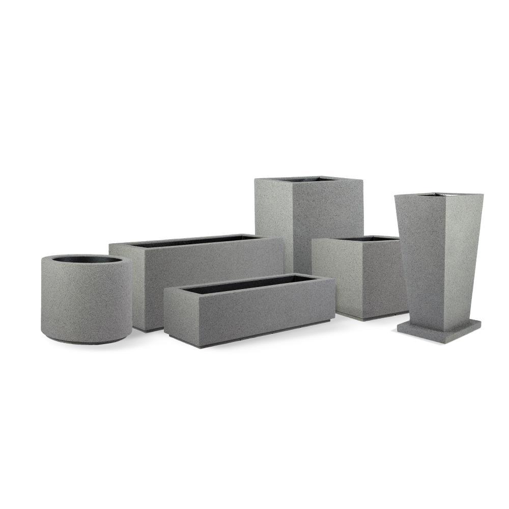 Gray Granite Extra Large Rectangular Polymer Planter