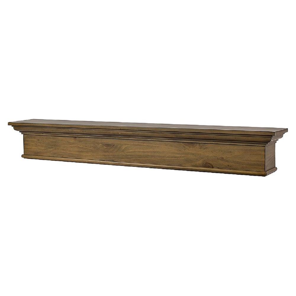 Mantels Direct Bellamy 60" Decorative Wood Fireplace Mantel Shelf - Vintage Ash