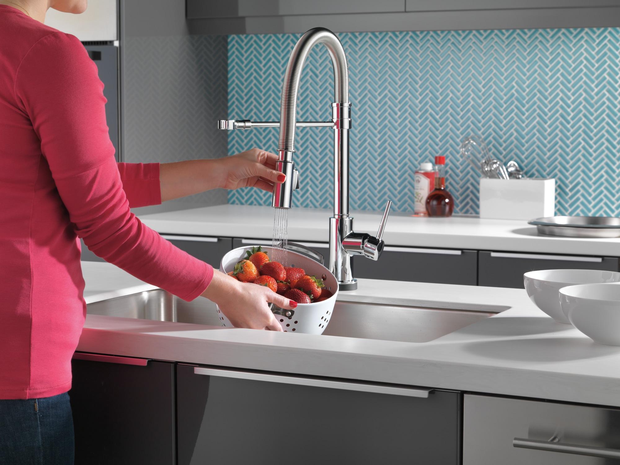 Trinsic Pro Pull Down Touch Single Handle Kitchen Faucet with Accessories