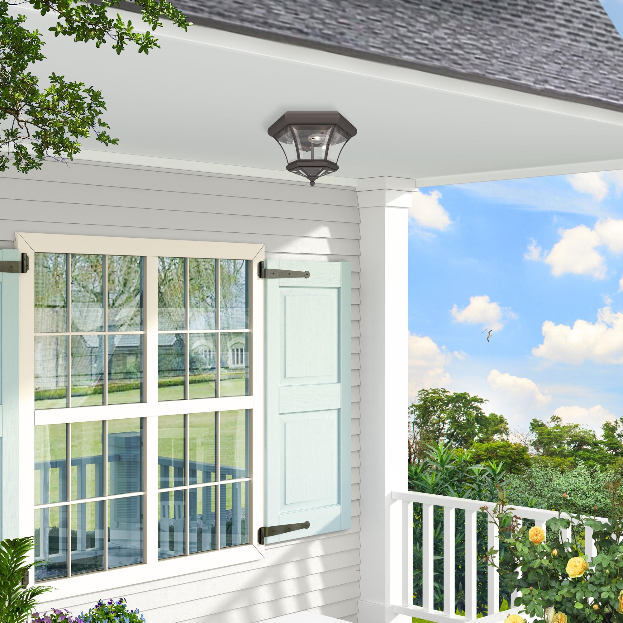 Livex Lighting Monterey/Georgetown 3 - Light Flush Mount in Bronze