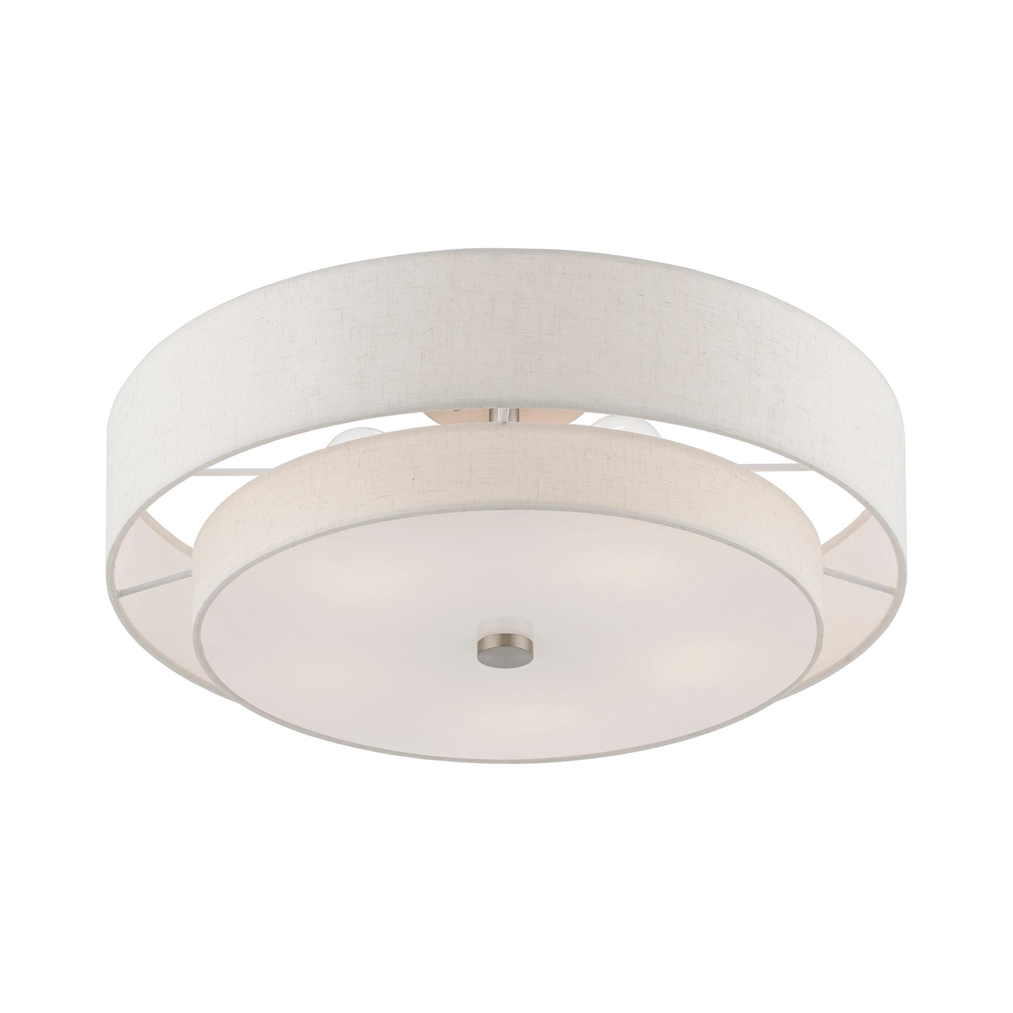 Livex Lighting Meridian 5 - Light Semi-Flush Mount in  Brushed Nickel