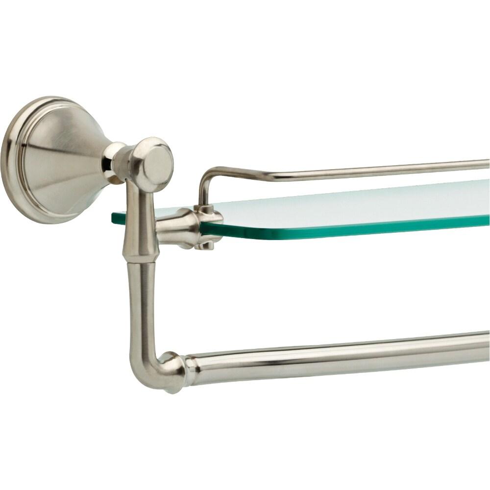 Delta Cassidy 18 in. Glass Shelf with Towel Bar