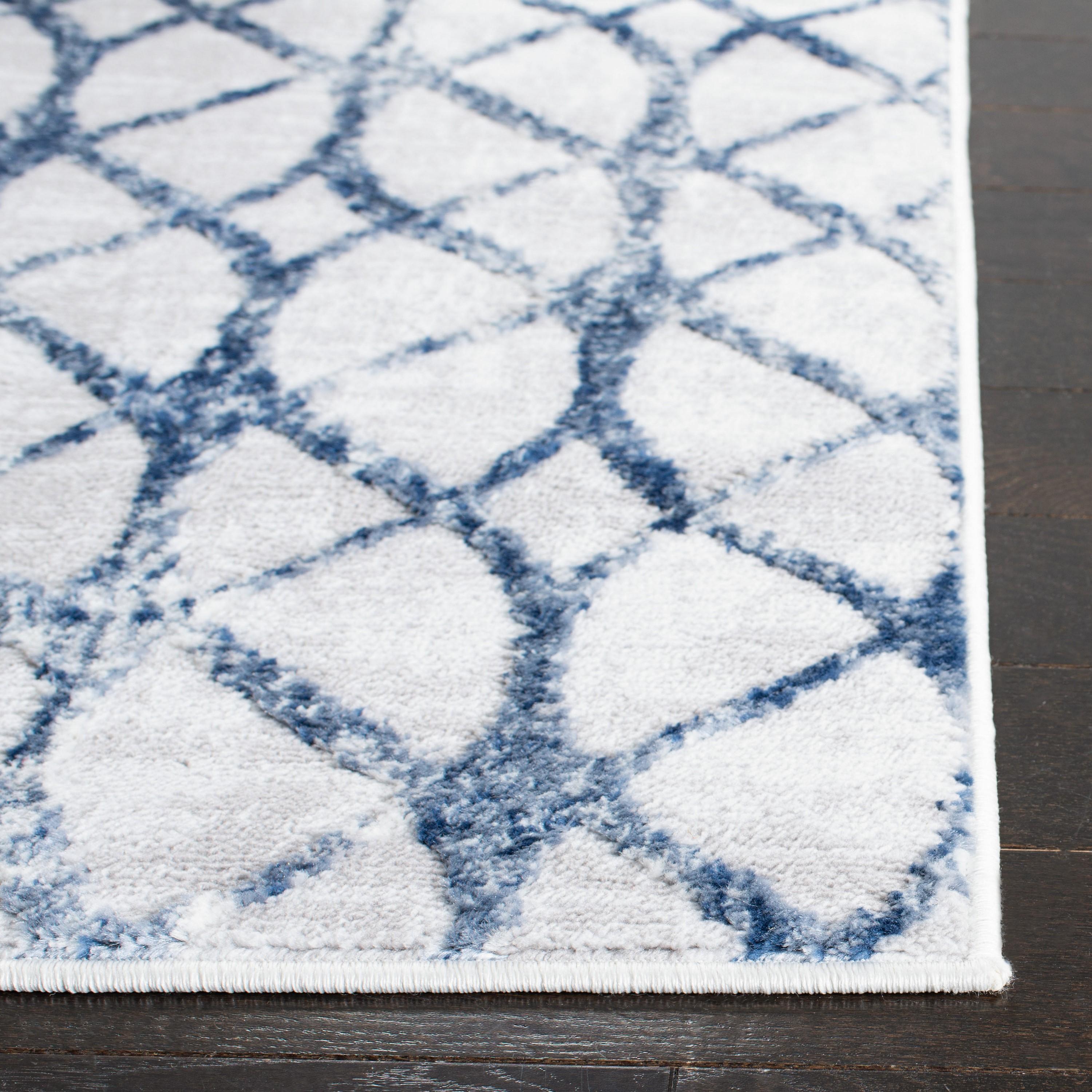 Amelia ALA792 Power Loomed Area Rug - Grey/Navy - 8'x10' - Safavieh.