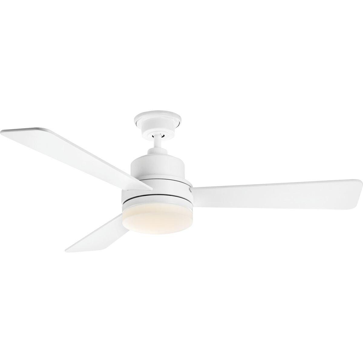 P2556-3030K-Progress Lighting-Trevina II - Wide - Ceiling Fan - 1 Light - Wall Control in Modern style - 52 Inches wide by 15.75 Inches high-White
