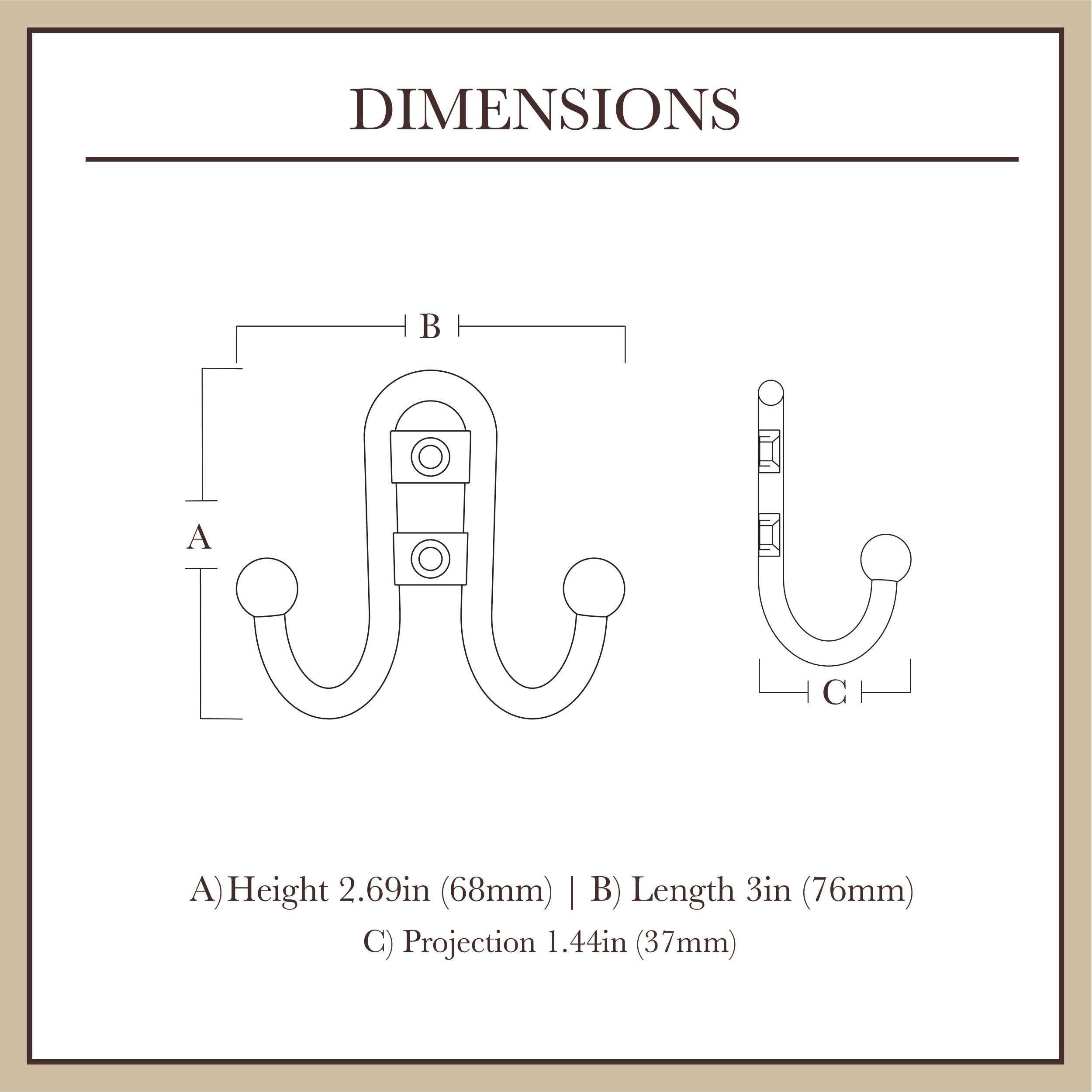 Franklin Brass Wall Mounted Decorative Double Robe Hook B46115J-SN-C