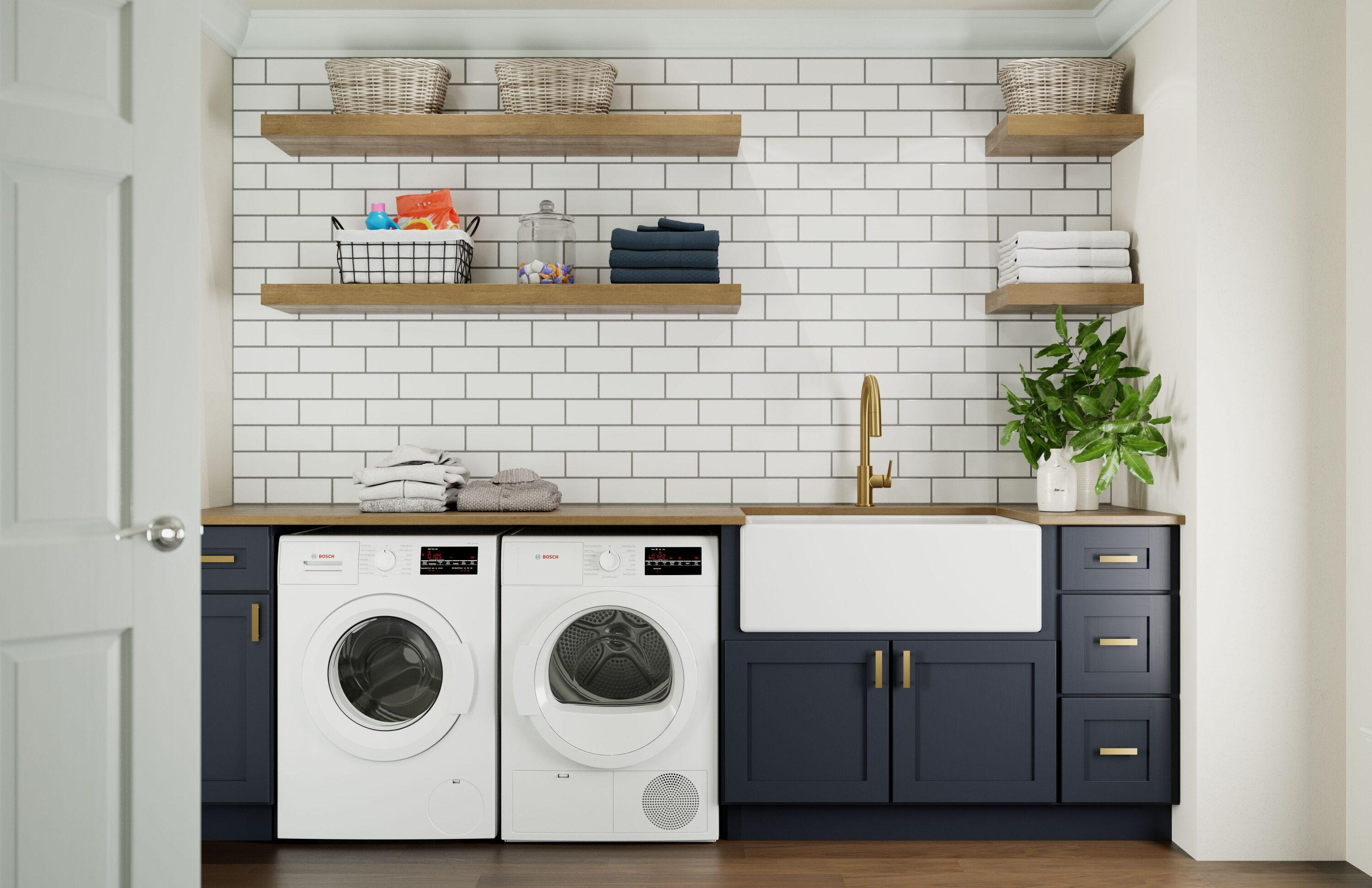 Bosch 500 Series White Smart Front Load Washer with Stainless Steel Drum