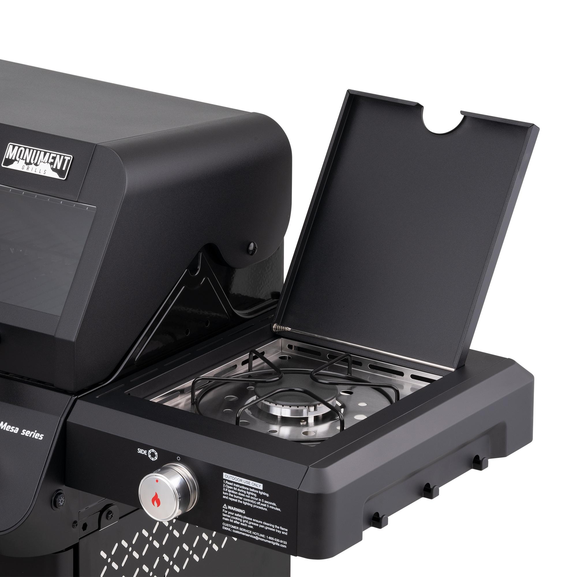 Monument Grills Mesa Series3-Burner 48000 BTU Propane Gas Grill with 1 Side Burner