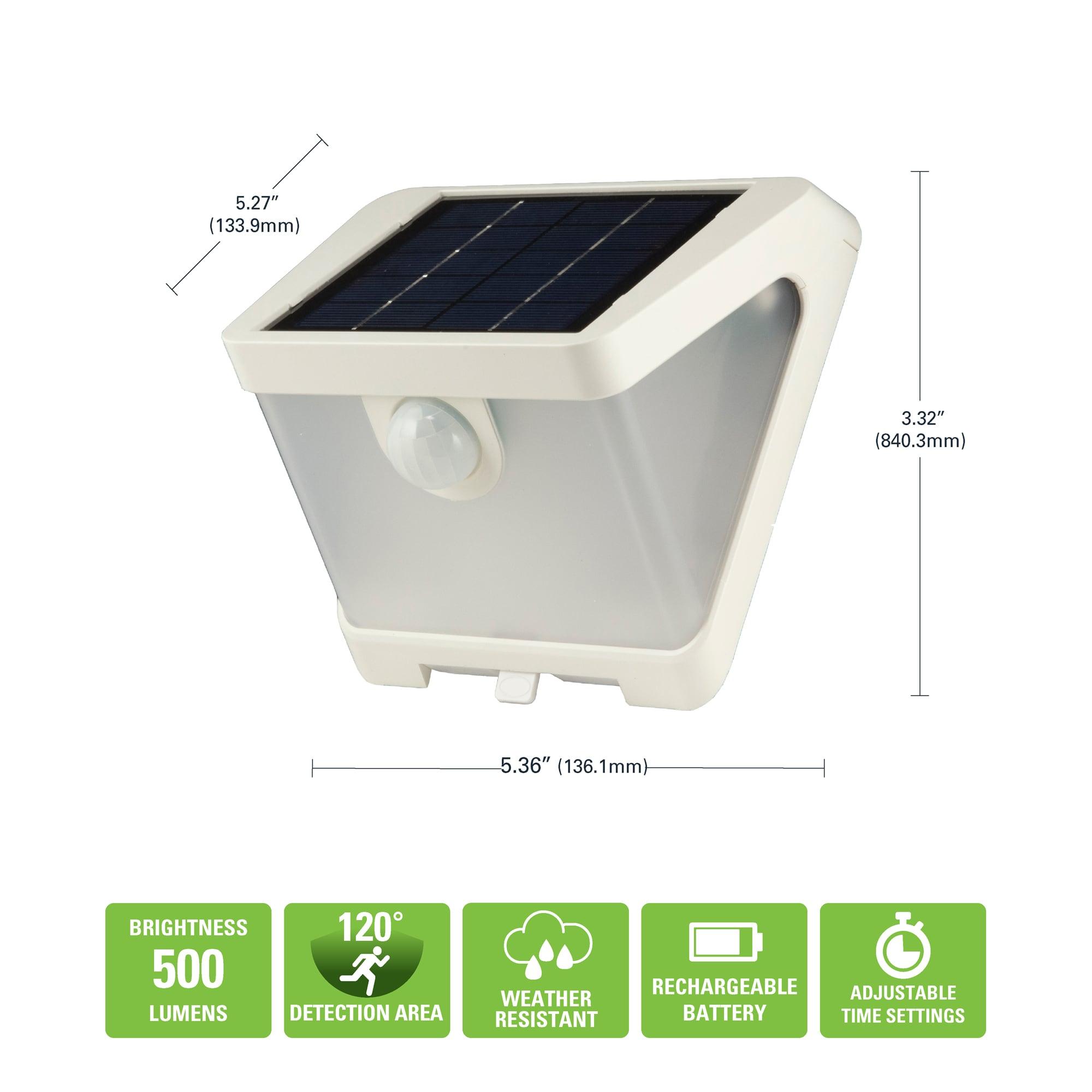 White Solar Motion Sensor LED Security Wall Light