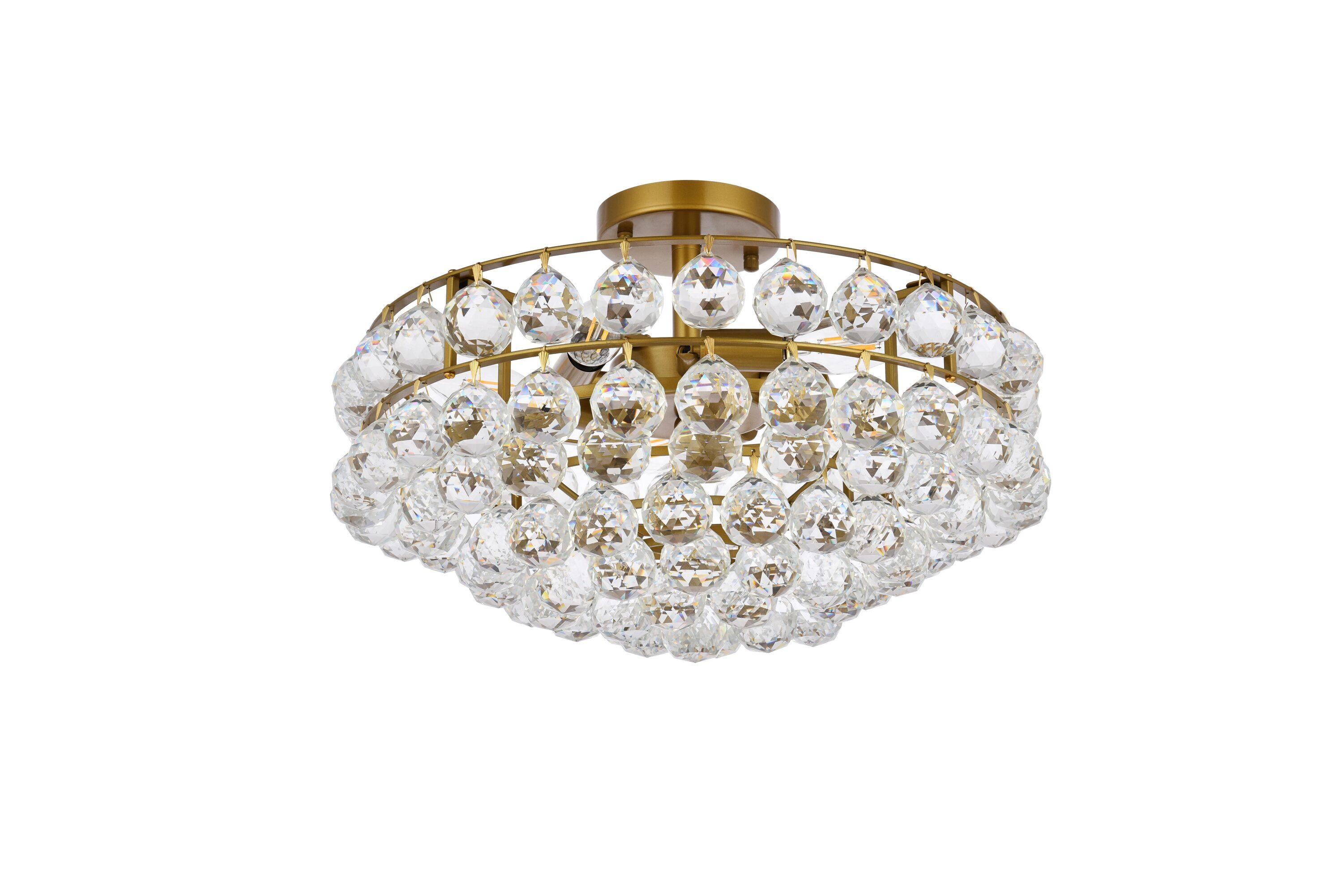Elegant Lighting Savannah 5 - Light Flush Mount in  Brass