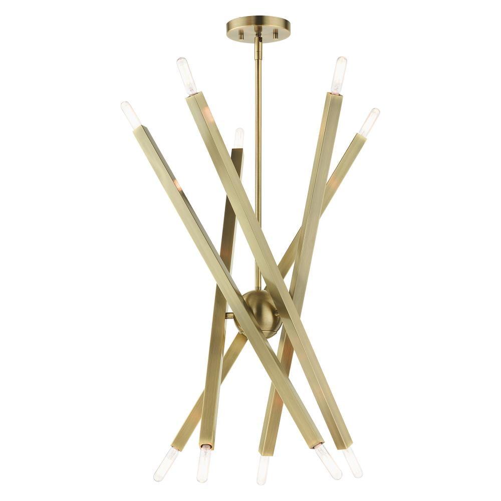 Livex Lighting Moco 10 - Light Chandelier in  Antique Brass