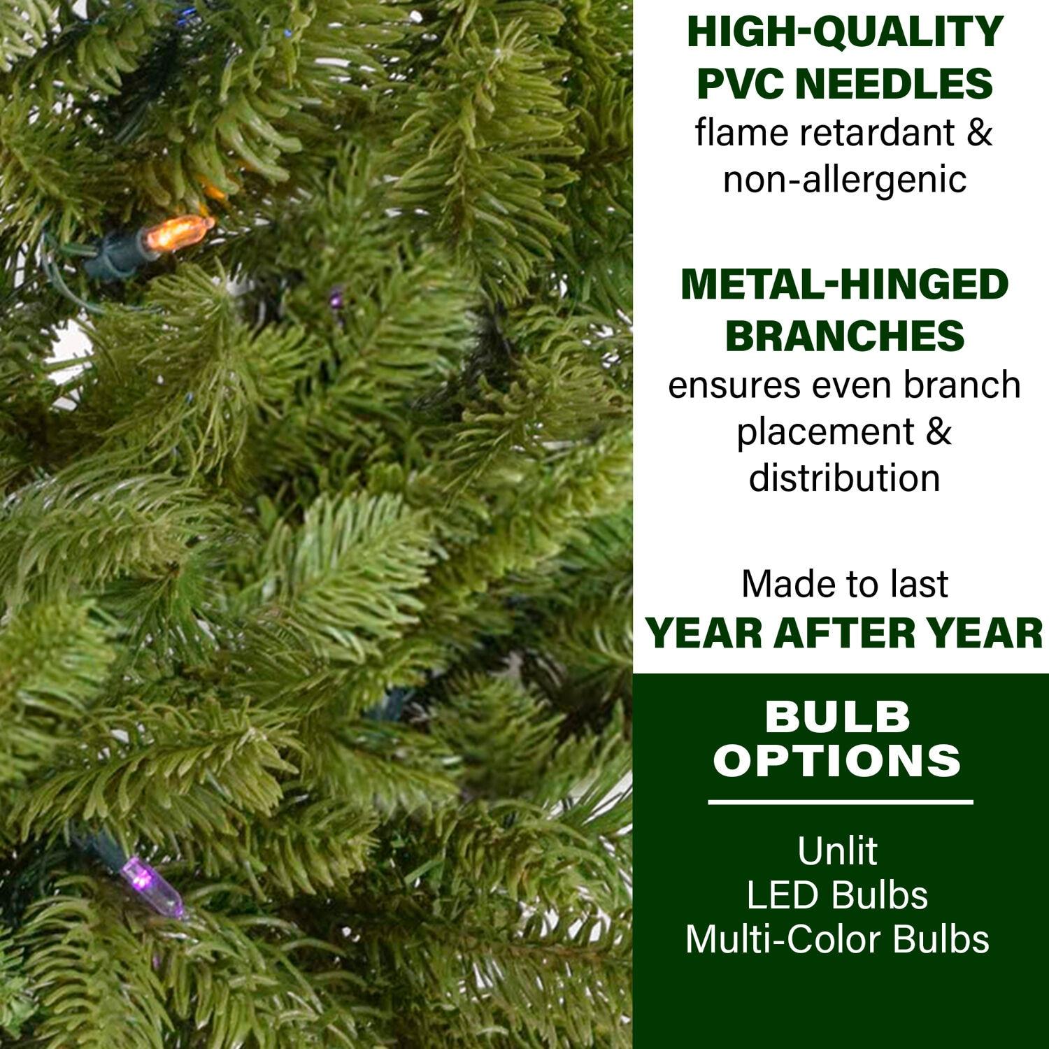 Fraser Hill Farm Foxtail Pine Faux Lighted Wreath