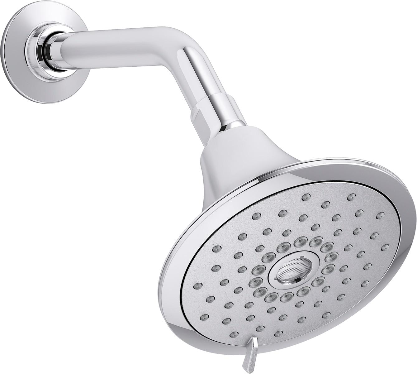 Forte 2.5 gpm Multifunction Wall Mount Showerhead, Three Spray Settings, 5.5" High Pressure Spray Head