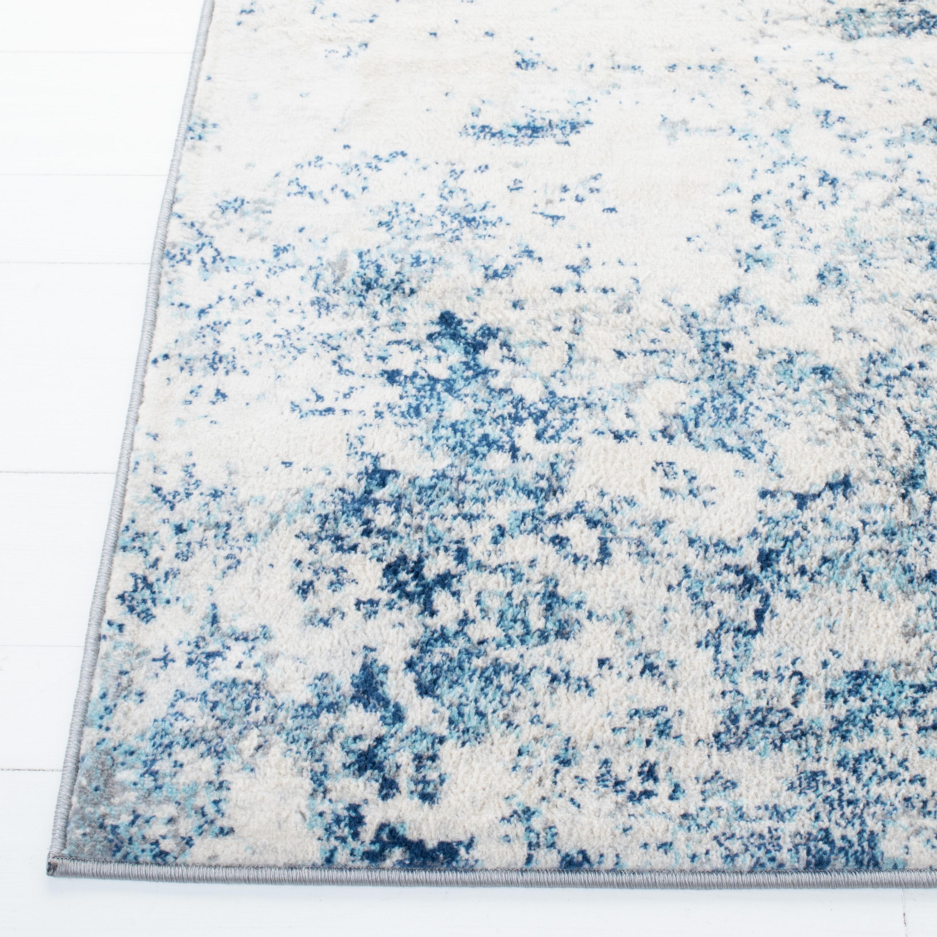 SAFAVIEH Brentwood Alaia Abstract Area Rug, 11' x 15', Ivory/Navy