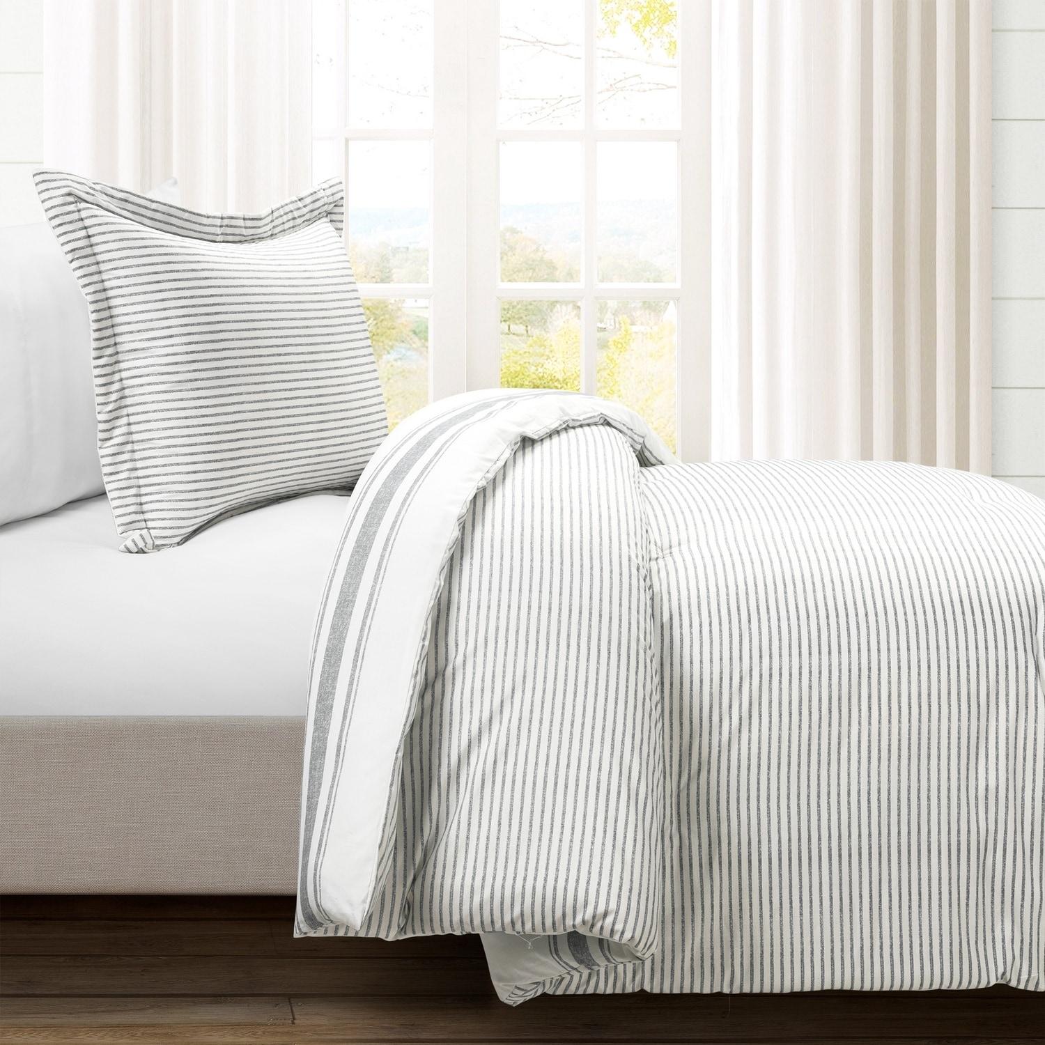 Farmhouse Standard Cotton Reversible Comforter Set