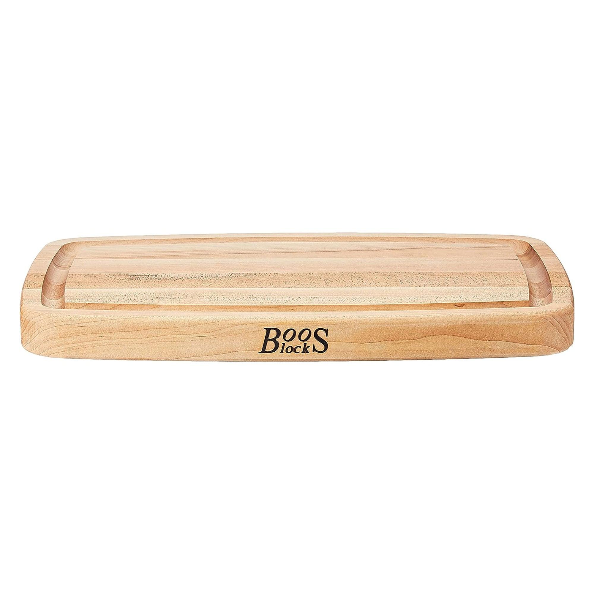 John Boos Chef's 1.5" Edge Grain Reversible Maple Wood Cutting Board with Groove