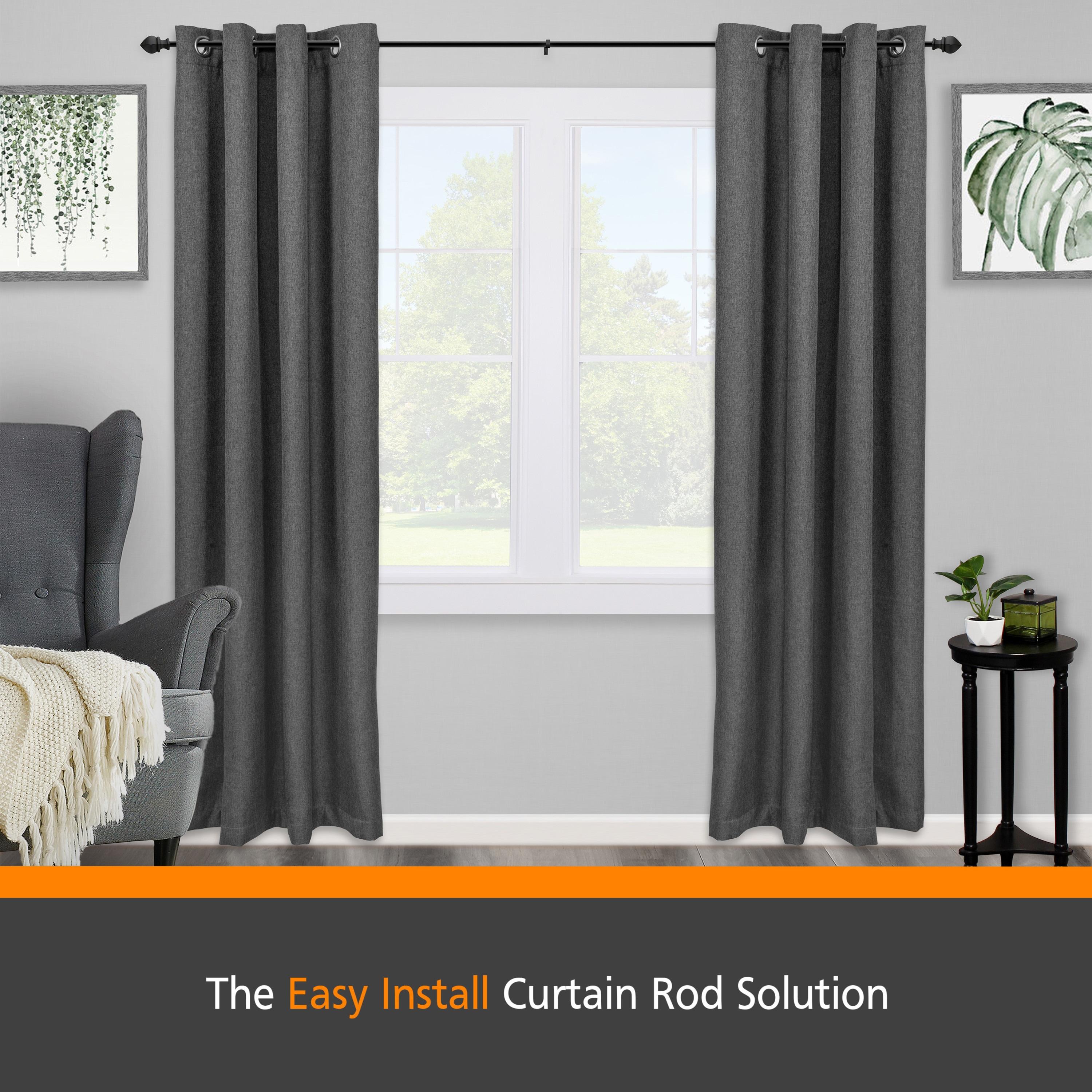 Kenney Steel Overall Width Single Curtain Rod