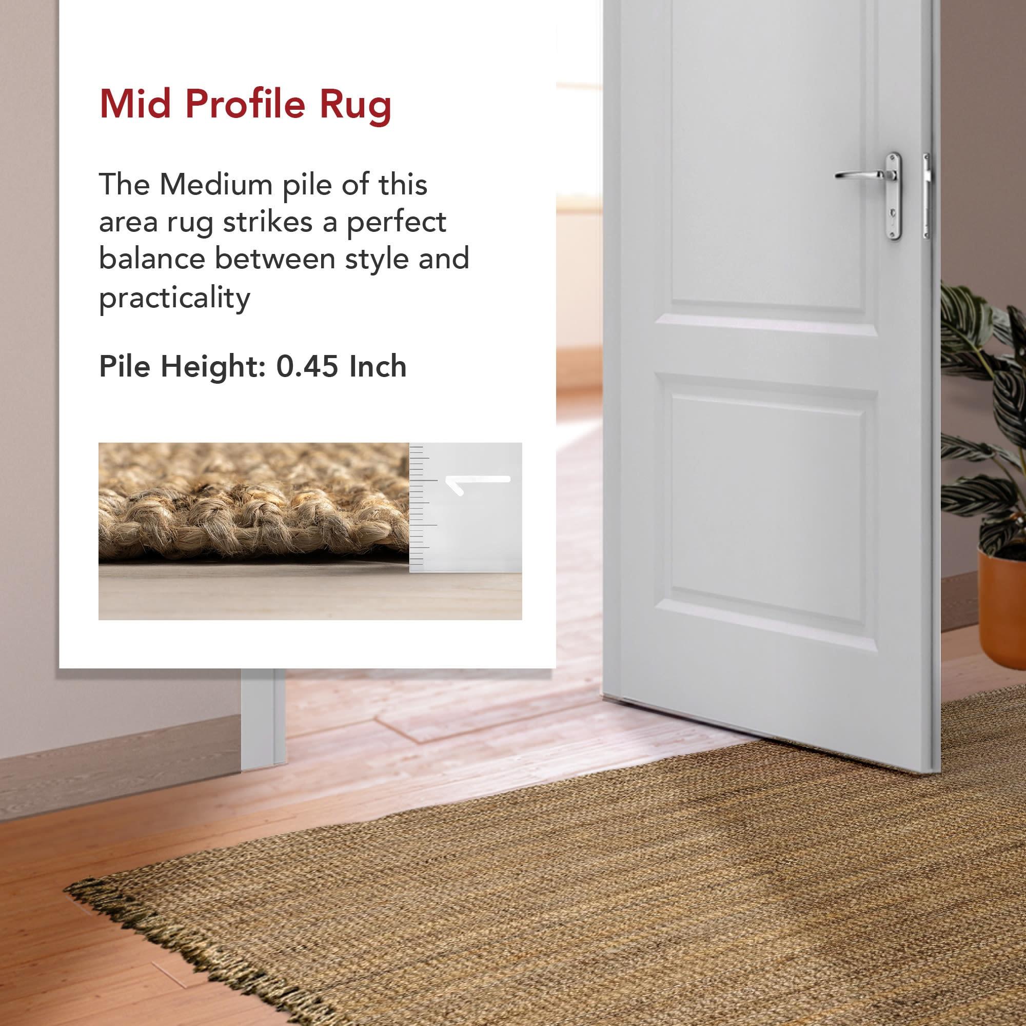 nuLOOM Daniela Chunky Jute Natural 6' x 9' Farmhouse Area Rug