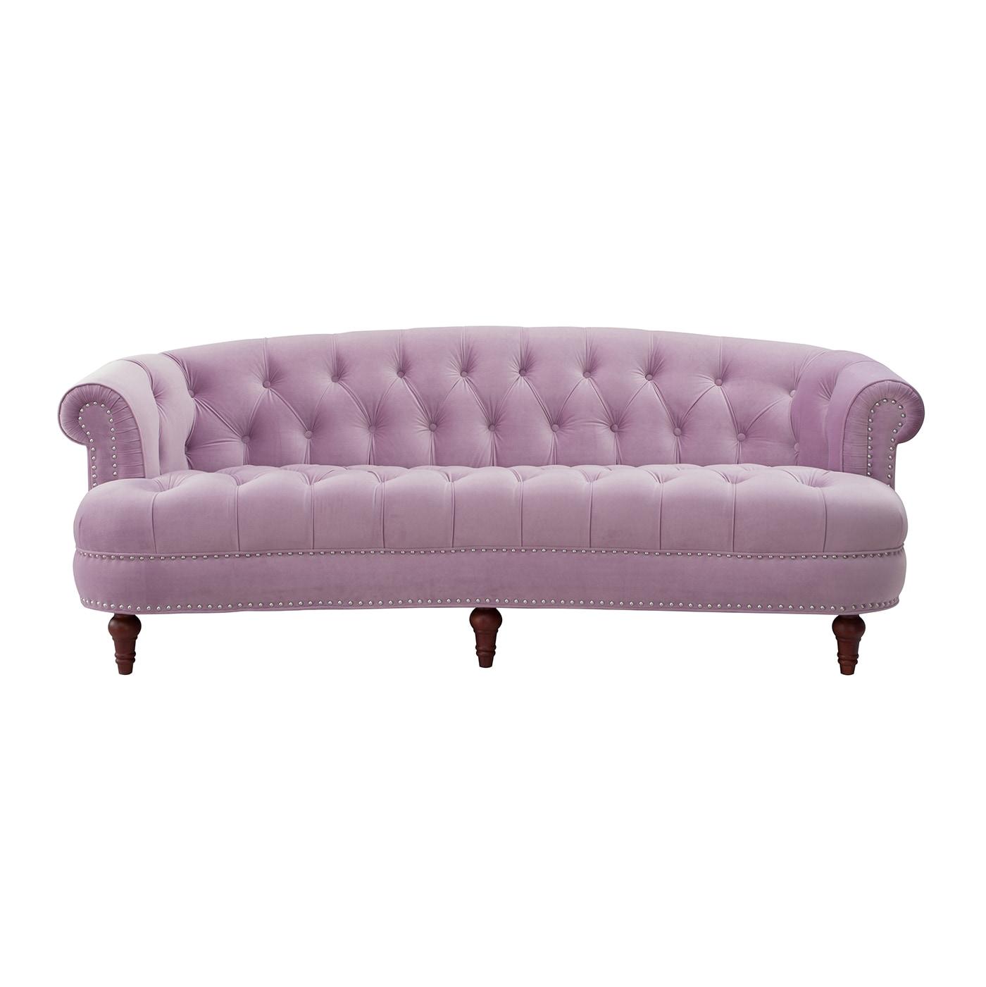 Jennifer Taylor Home La Rosa 84" Chesterfield Living Room Tufted Sofa Couch, Lavender