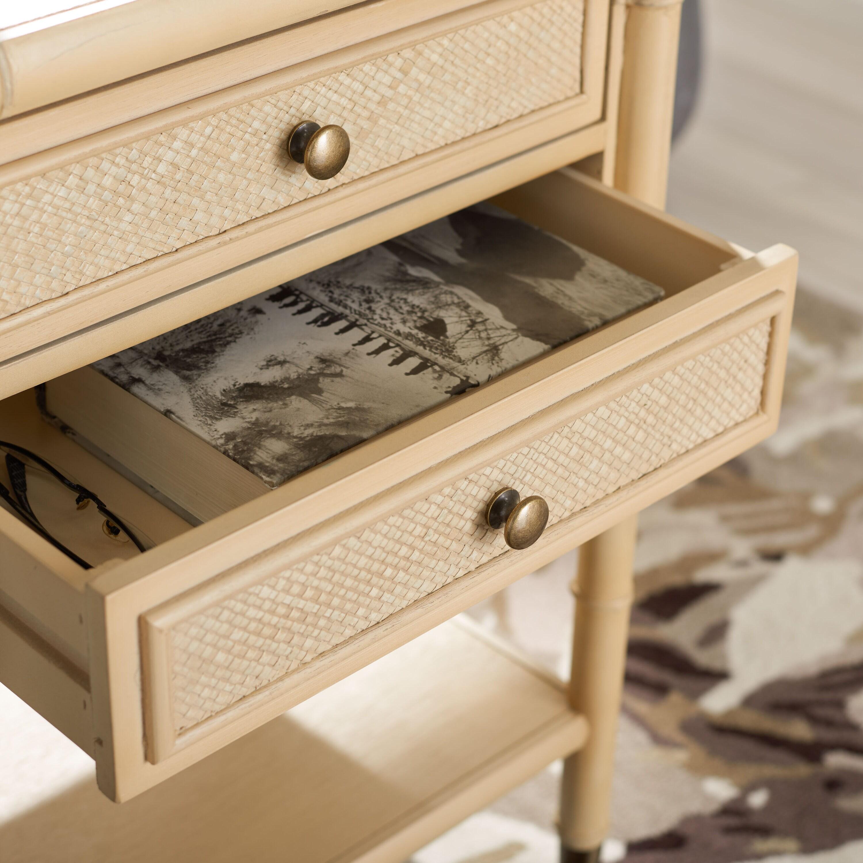 Ahab 2 Drawer 1 Shelf Accent Table - Safavieh