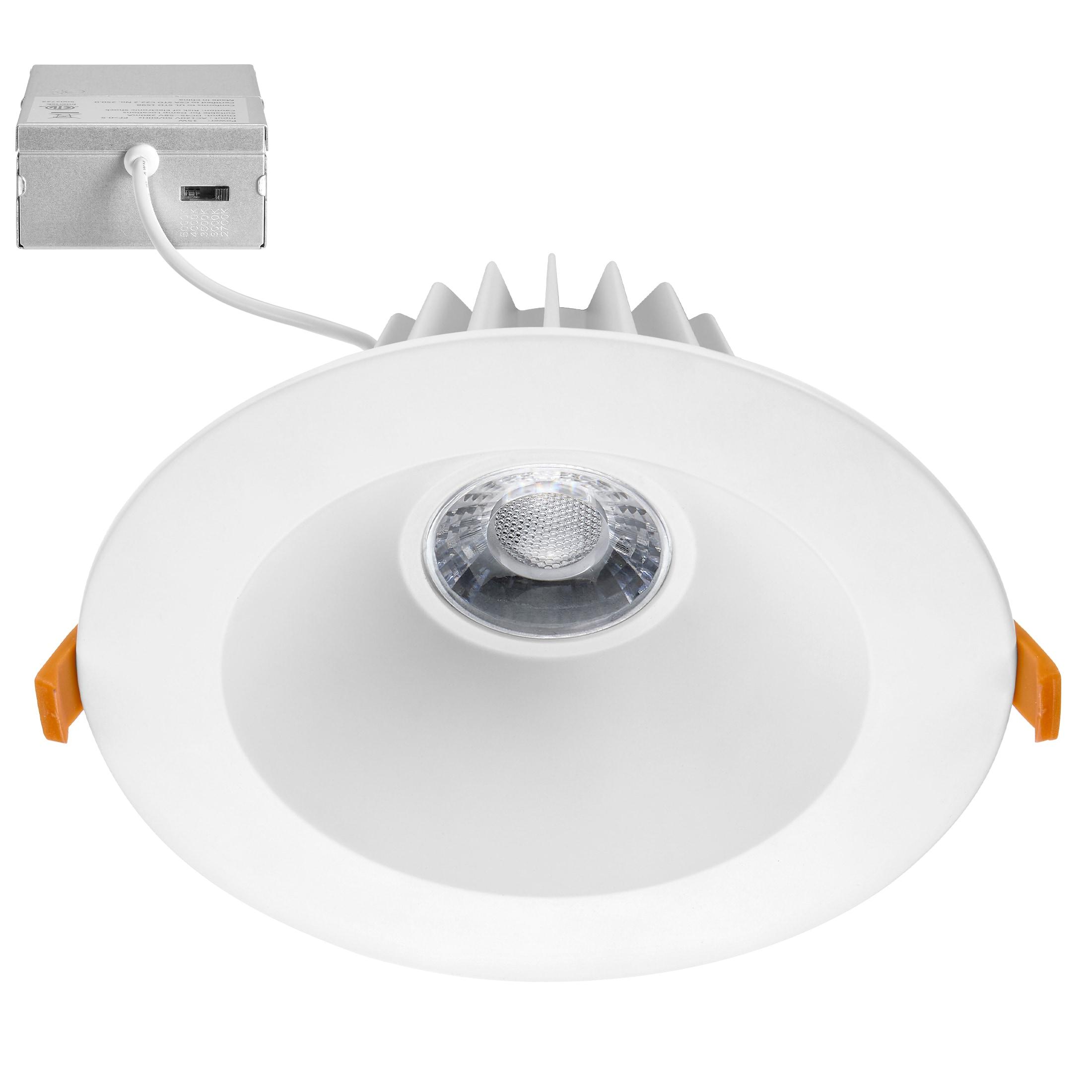 Maxxima 6 in. Ultra-Thin Recessed Anti-Glare LED Downlight, Canless IC Rated, 1300 Lumens, 5 Color Temperature Selectable 2700K/3000K/3500K/4000K/5000K, Dimmable, 90 CRI, 5 CCT Slim, J-Box Included