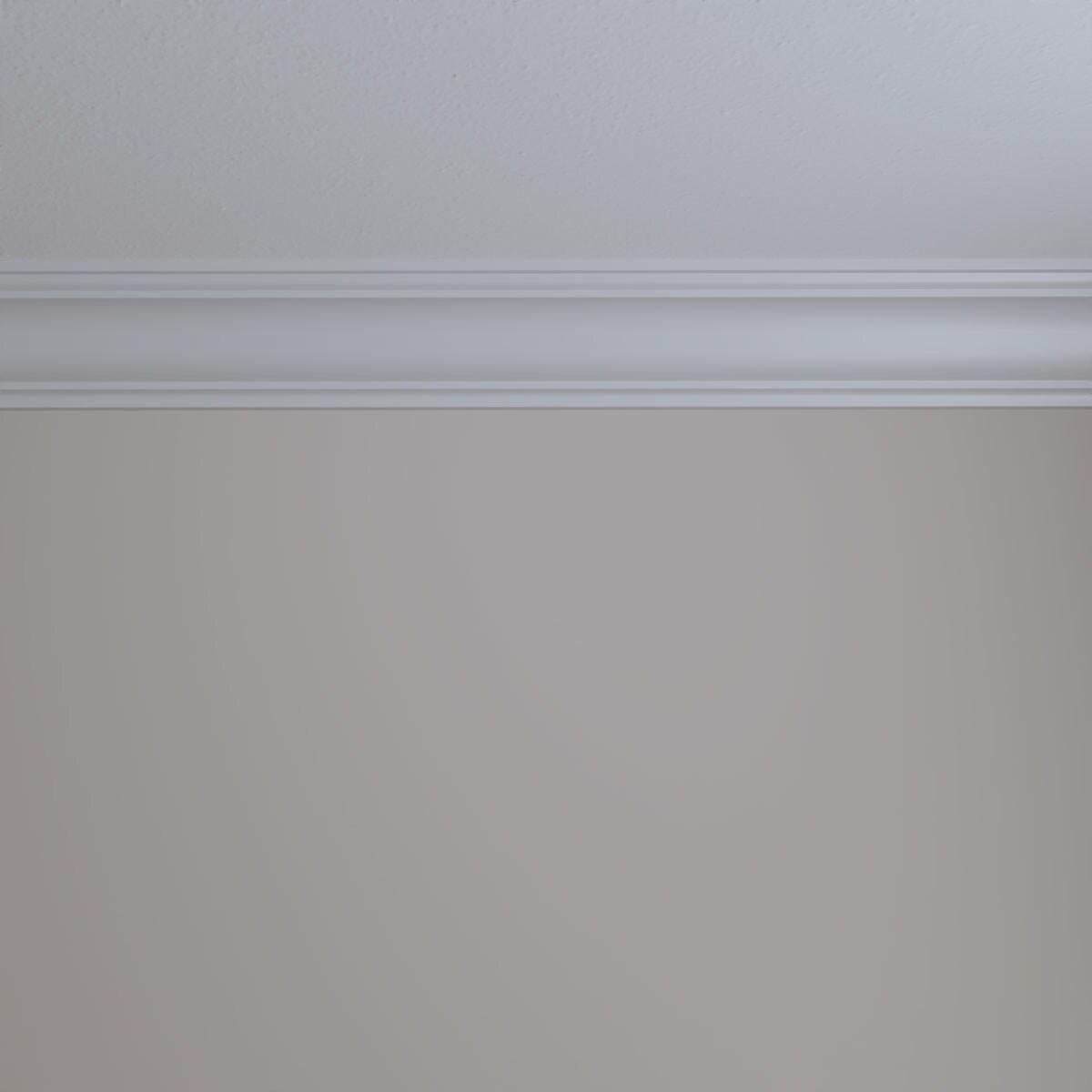 Ekena Millwork 4 7/8"H x 4 3/8"P x 6 1/2"F x 94 1/2"L Strasbourg Traditional Crown Moulding