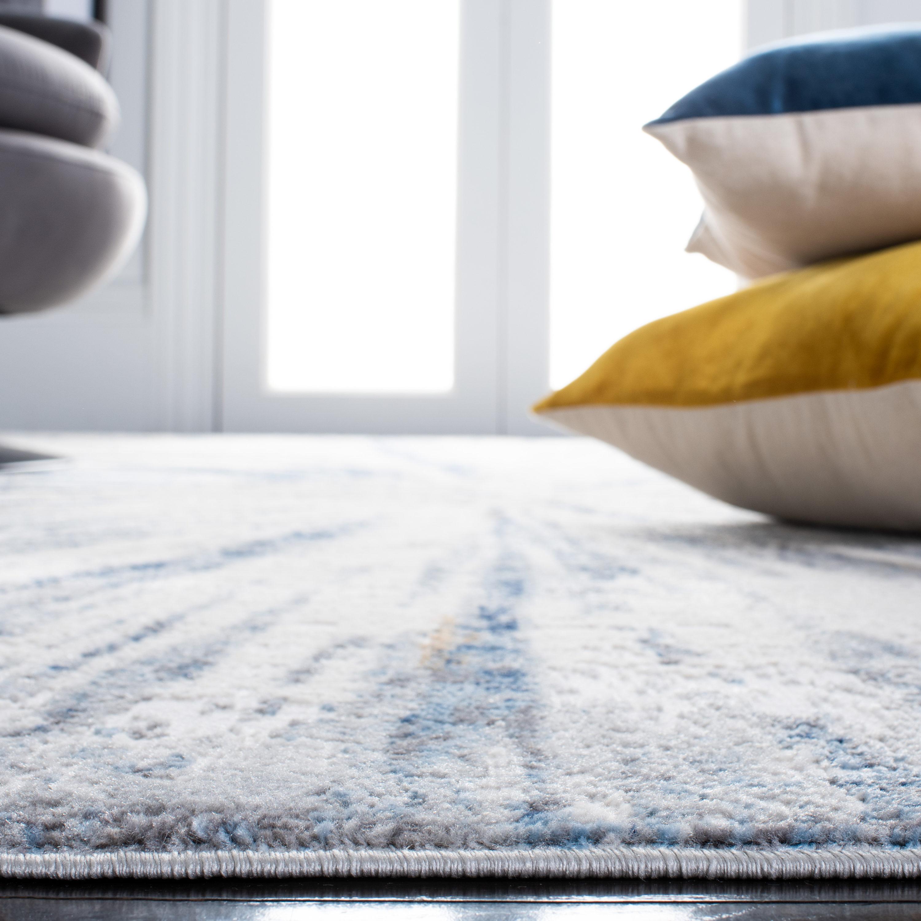 Amelia ALA449 Power Loomed Indoor Area Rug - Grey/Blue - 4'5"x6'5" - Safavieh
