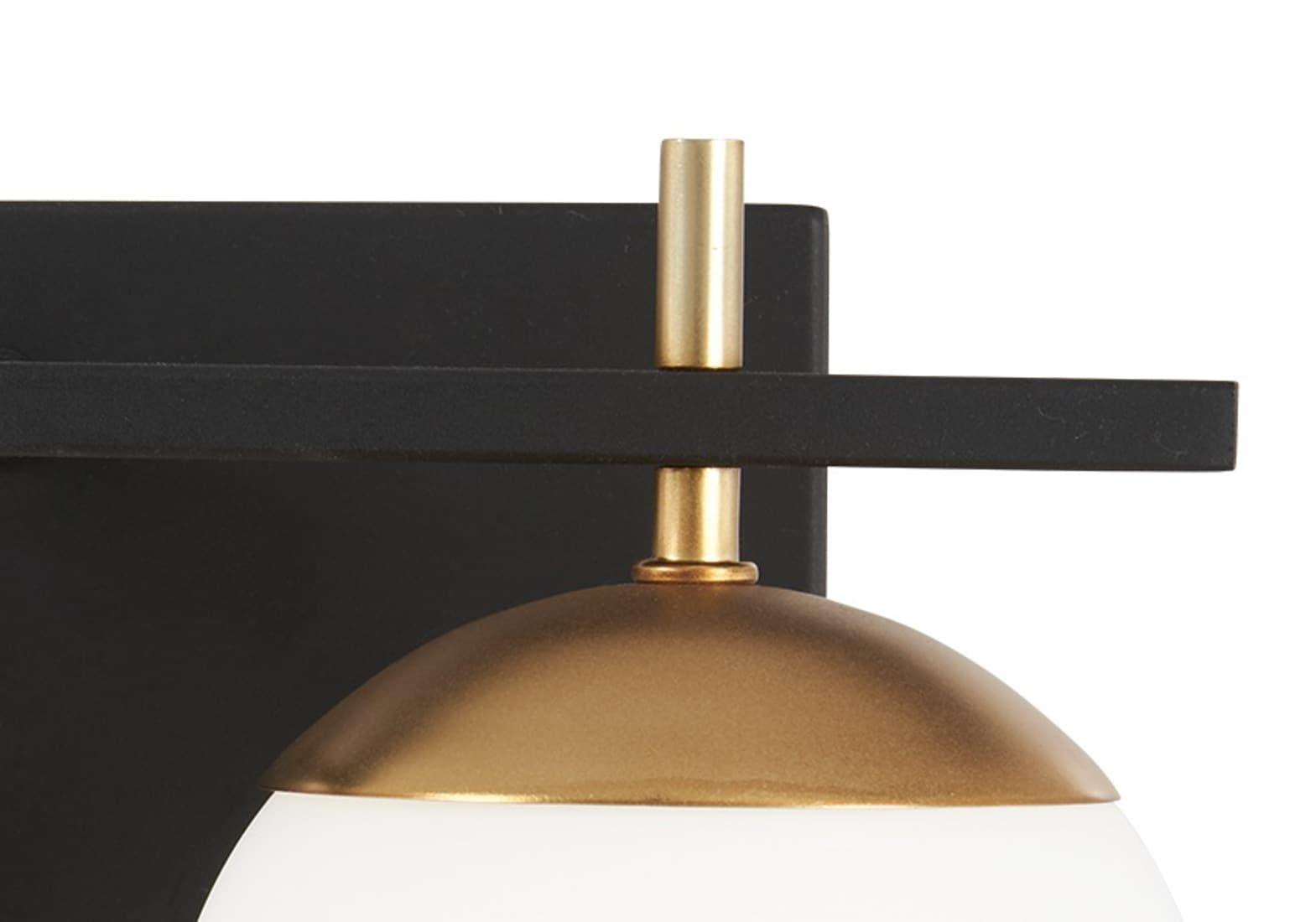 George Kovacs Alluria 8 1/2" High Black and Gold 2-Light Wall Sconce