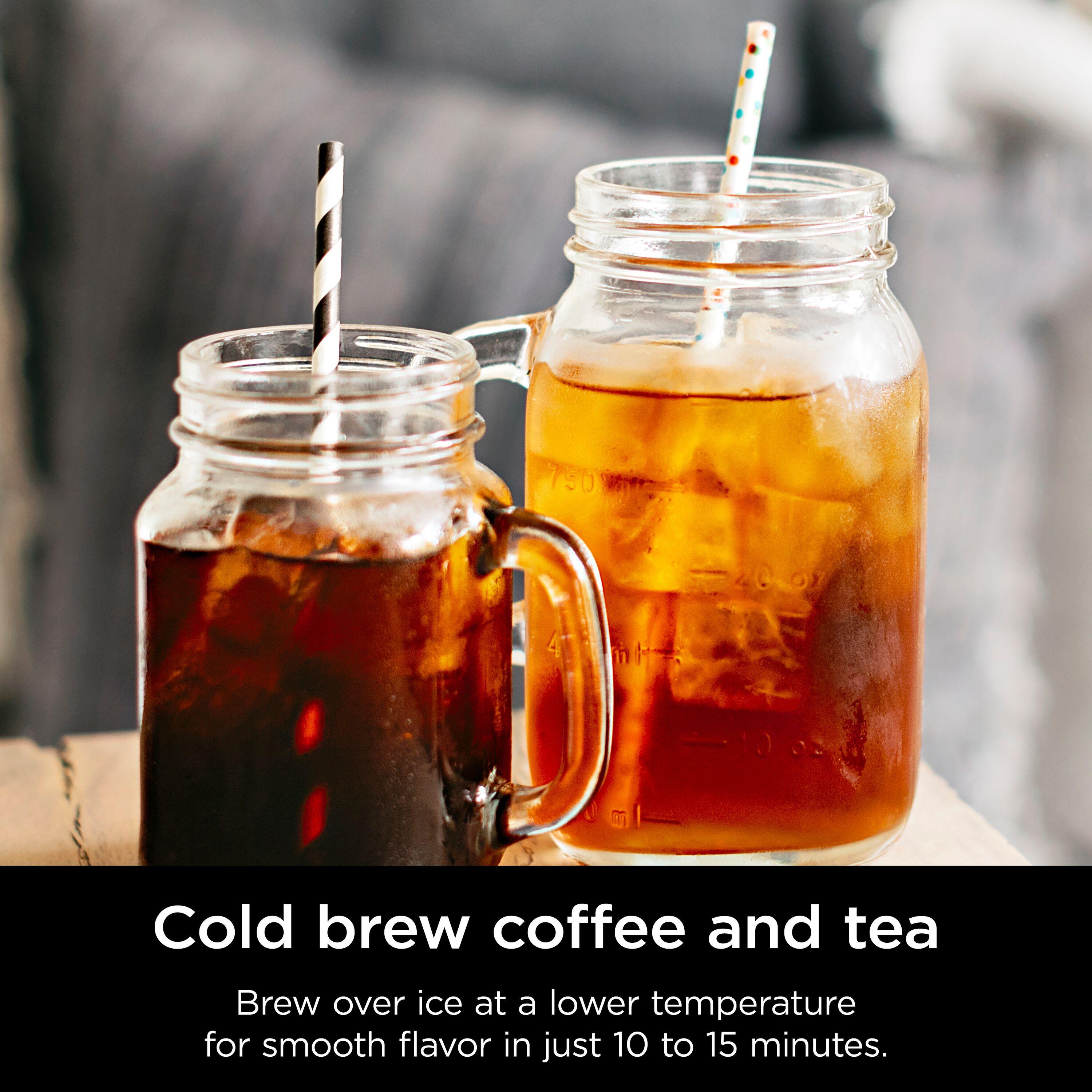 Ninja® Hot & Cold Brew System Tea & Coffee Maker with Auto-iQ®, 6 Sizes, 5 Styles, 5 Tea Settings, 50 oz. Thermal Carafe, Frother, Coffee & Tea Baskets, Dishwasher Safe Parts