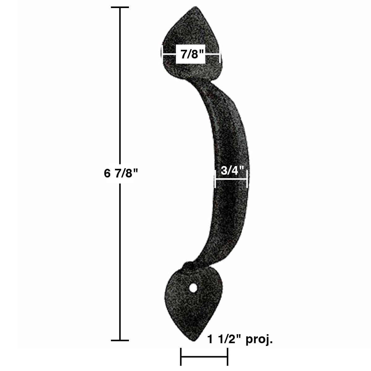 The Renovators Supply Inc. Iron Cabinet Hardware Knob Pull Square Black 1 1/4" Renovators Supply (Set of 4)