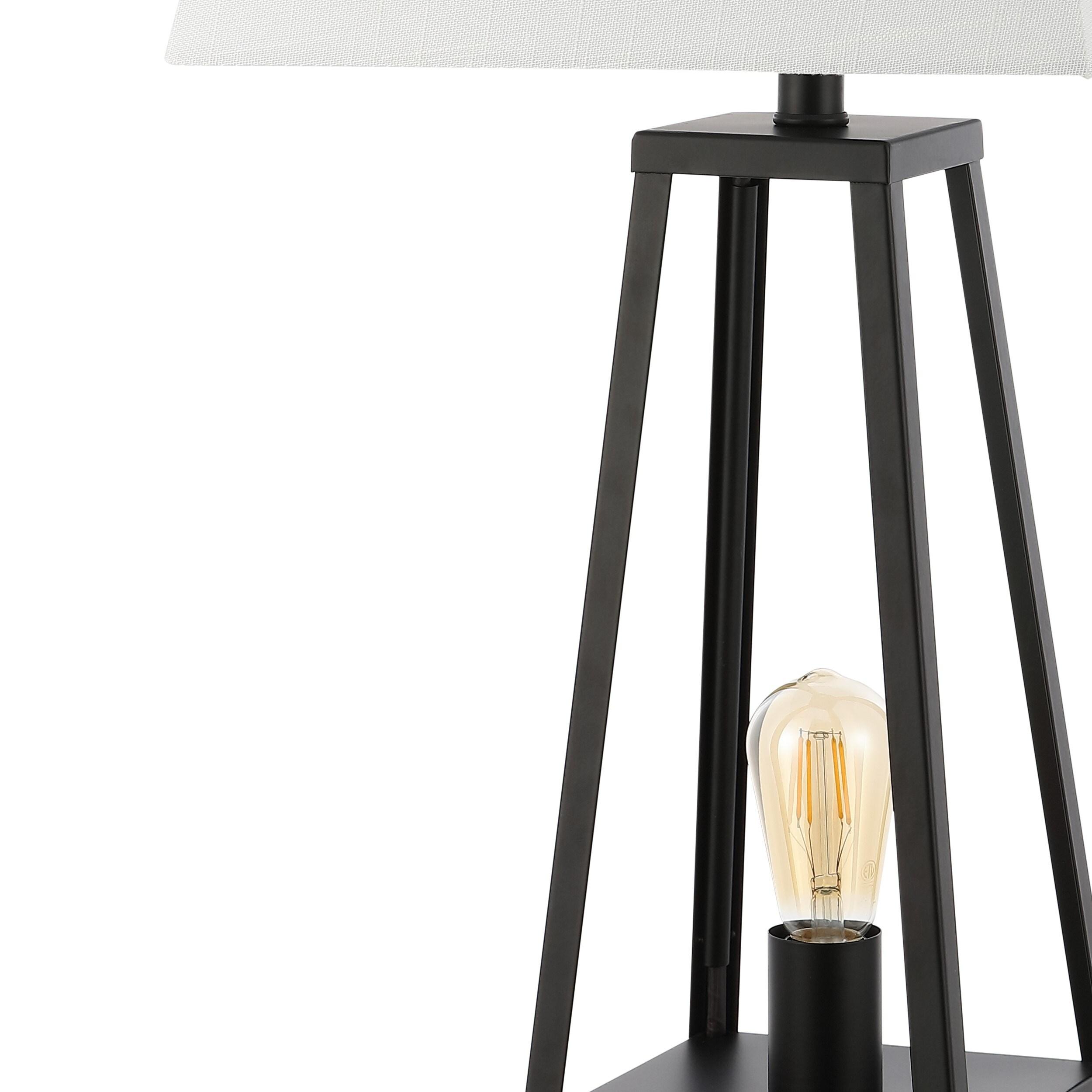 JONATHAN Y Noah 28.5" Classic Industrial Iron Nightlight LED Table Lamp with USB by JONATHAN  Y