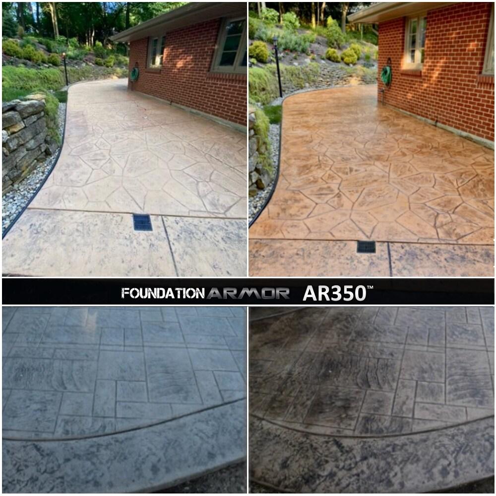 5 GAL Armor AR350 Pro-Grade Solvent Based Acrylic Wet Look Low Gloss Concrete And Paver Sealer