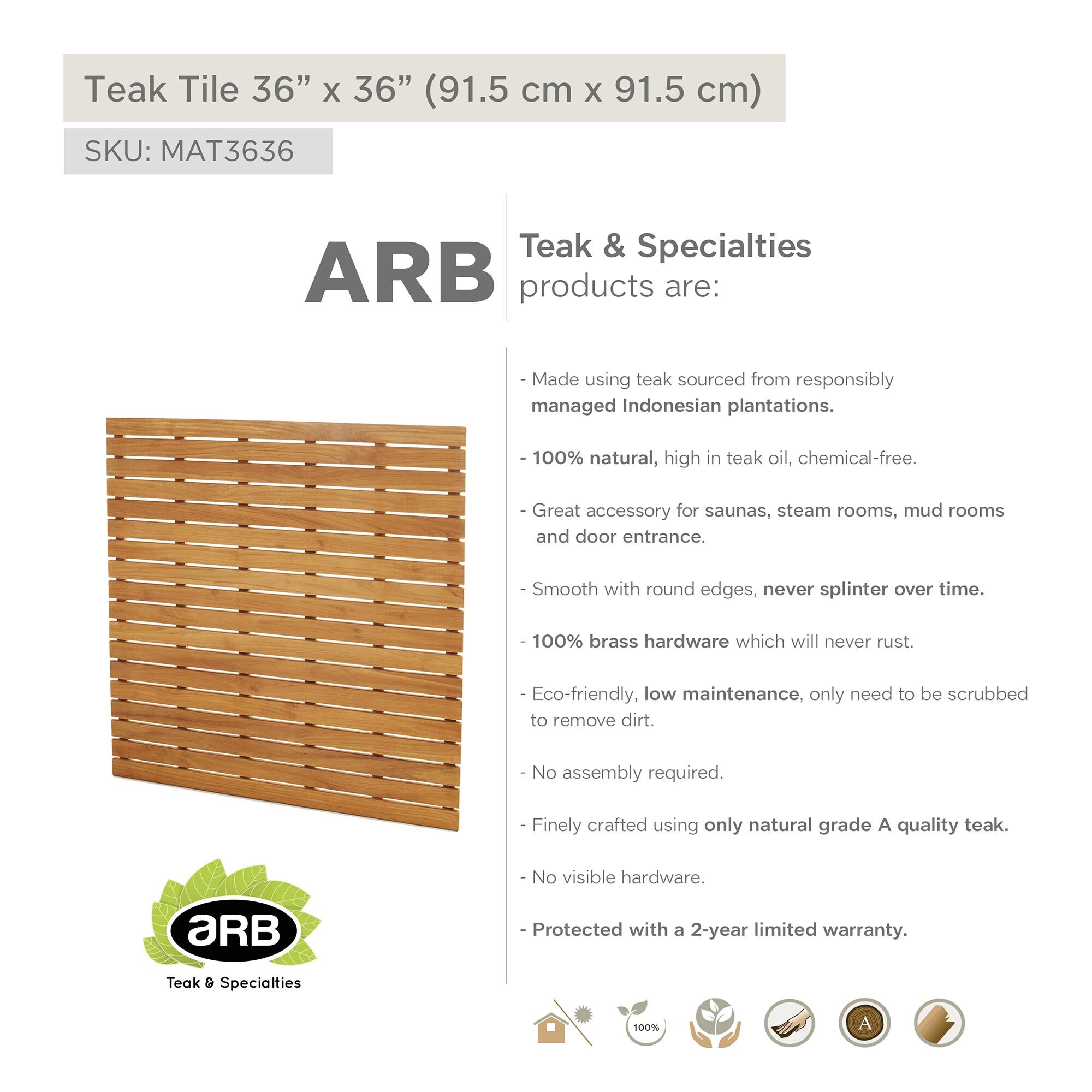 Teak Shower Mat