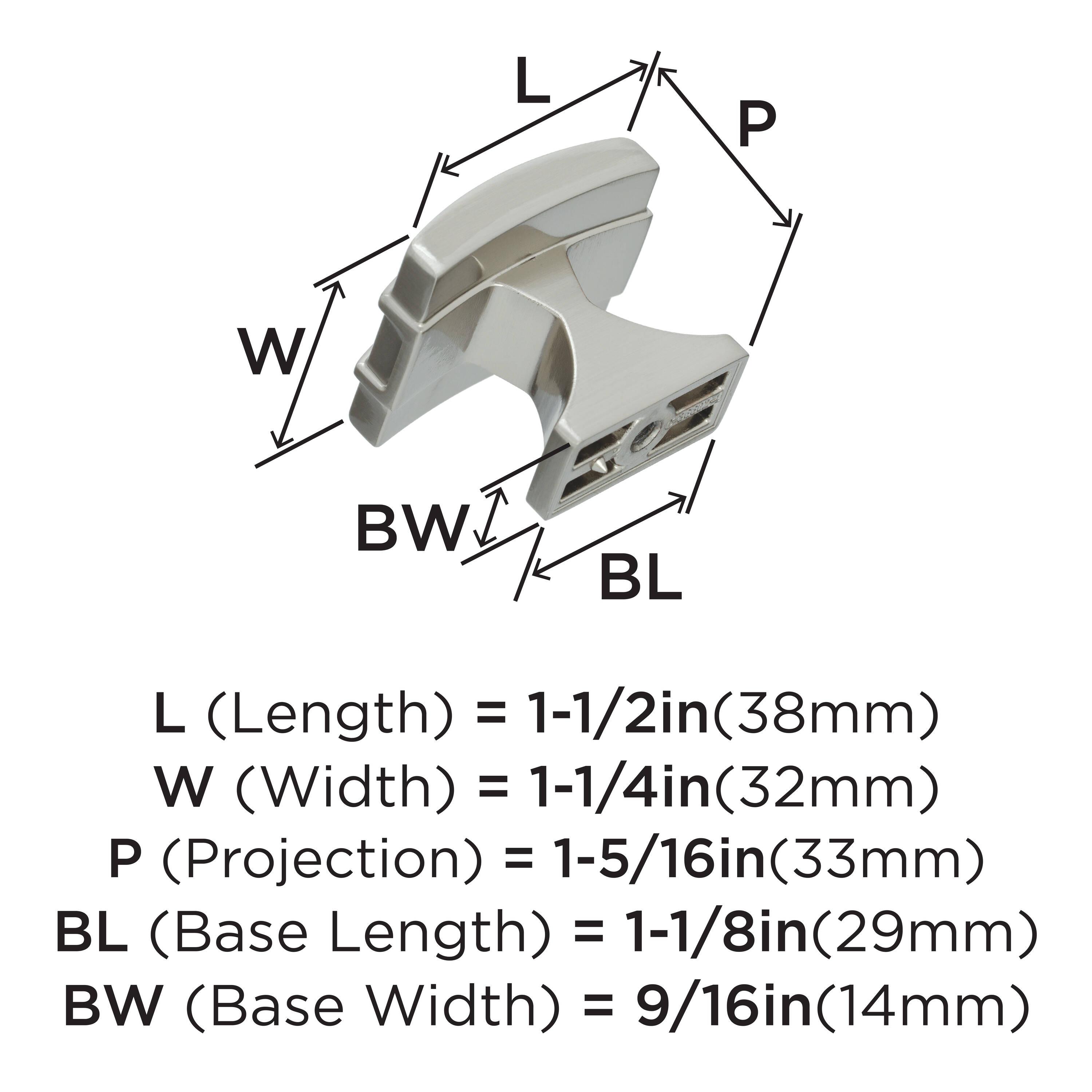 Davenport 1 3/8" Length Rectangle Knob