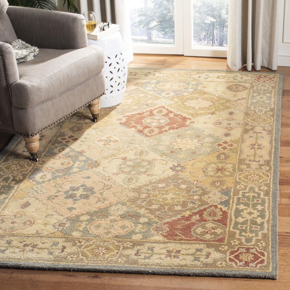 Antiquity AT316 Hand Tufted Area Rug - Multi/Beige - 6'x9' - Safavieh.