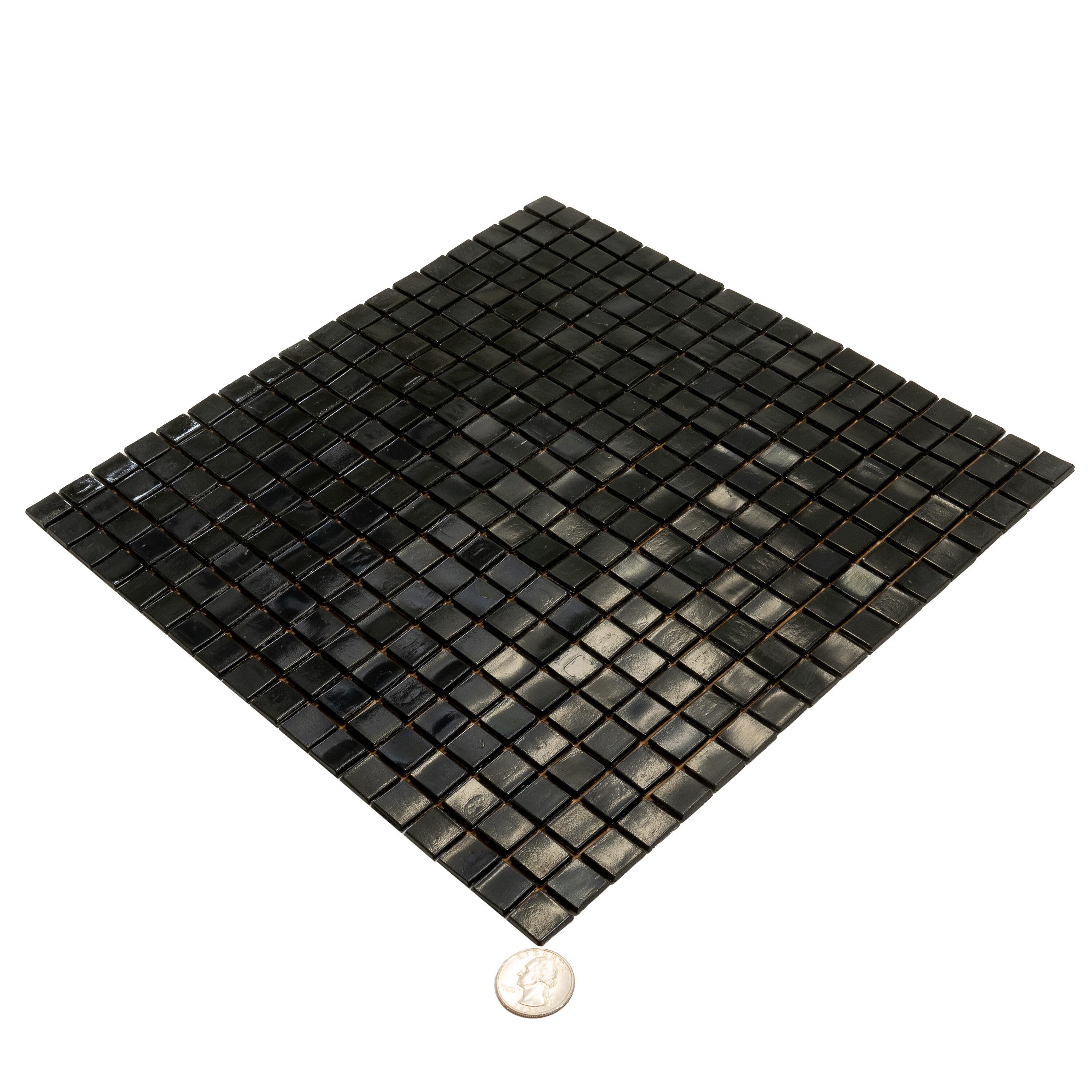 Skosh 0.6" x 0.6" Glass Grid Mosaic Wall & Floor Tile