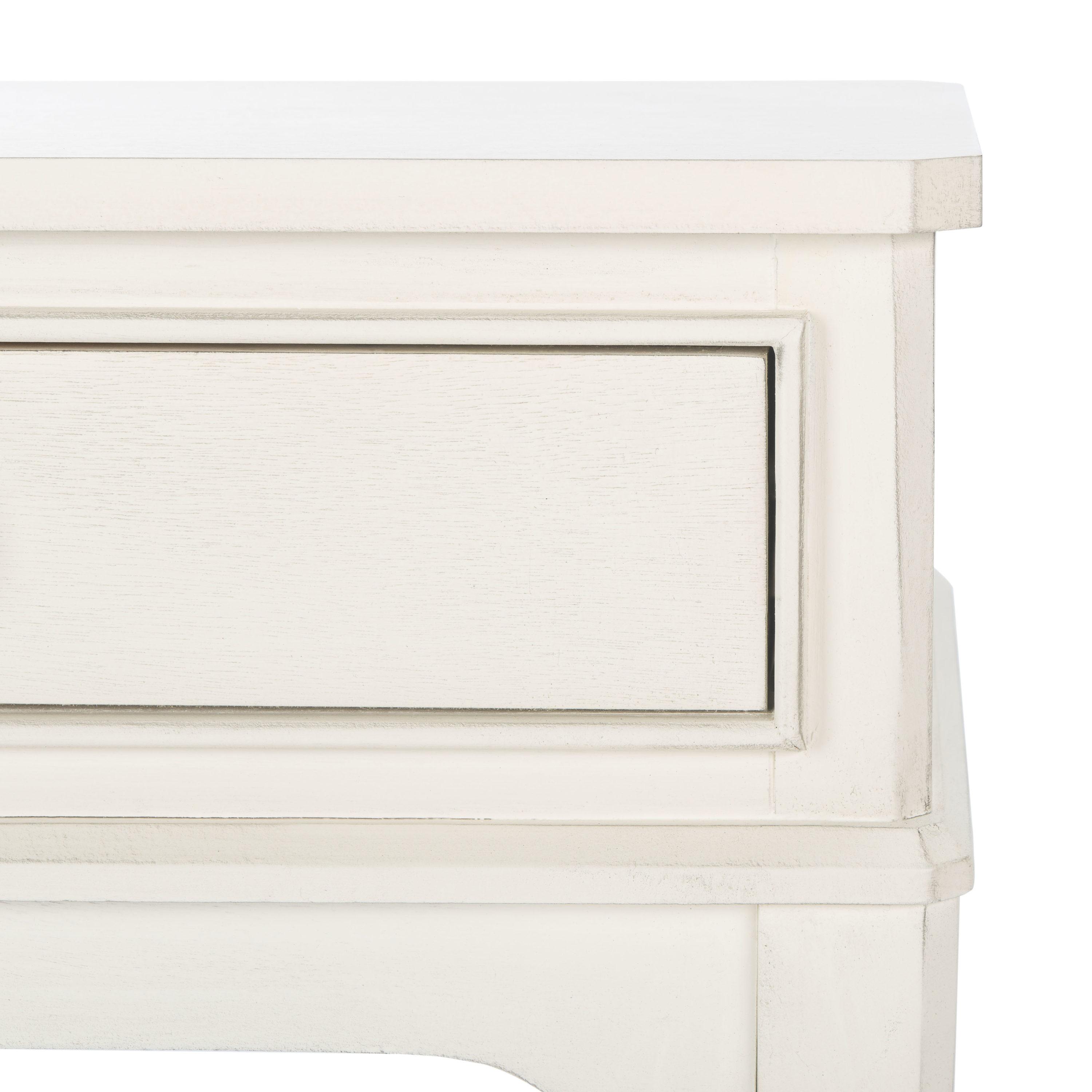 Opal 2 Drawer Console Table - Distressed White - Safavieh