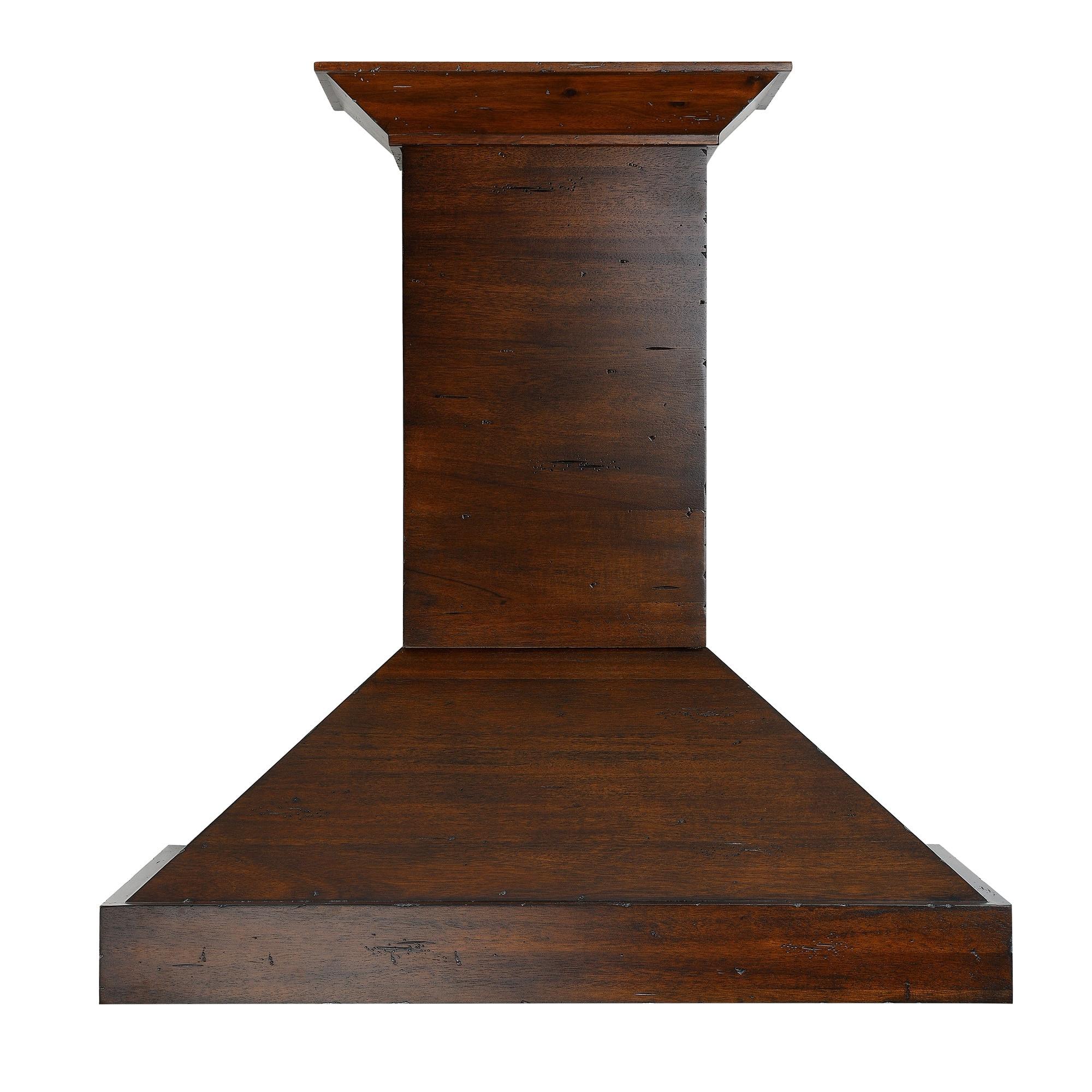 ZLINE 36" Convertible Vent Wooden Wall Mount Range Hood in Walnut