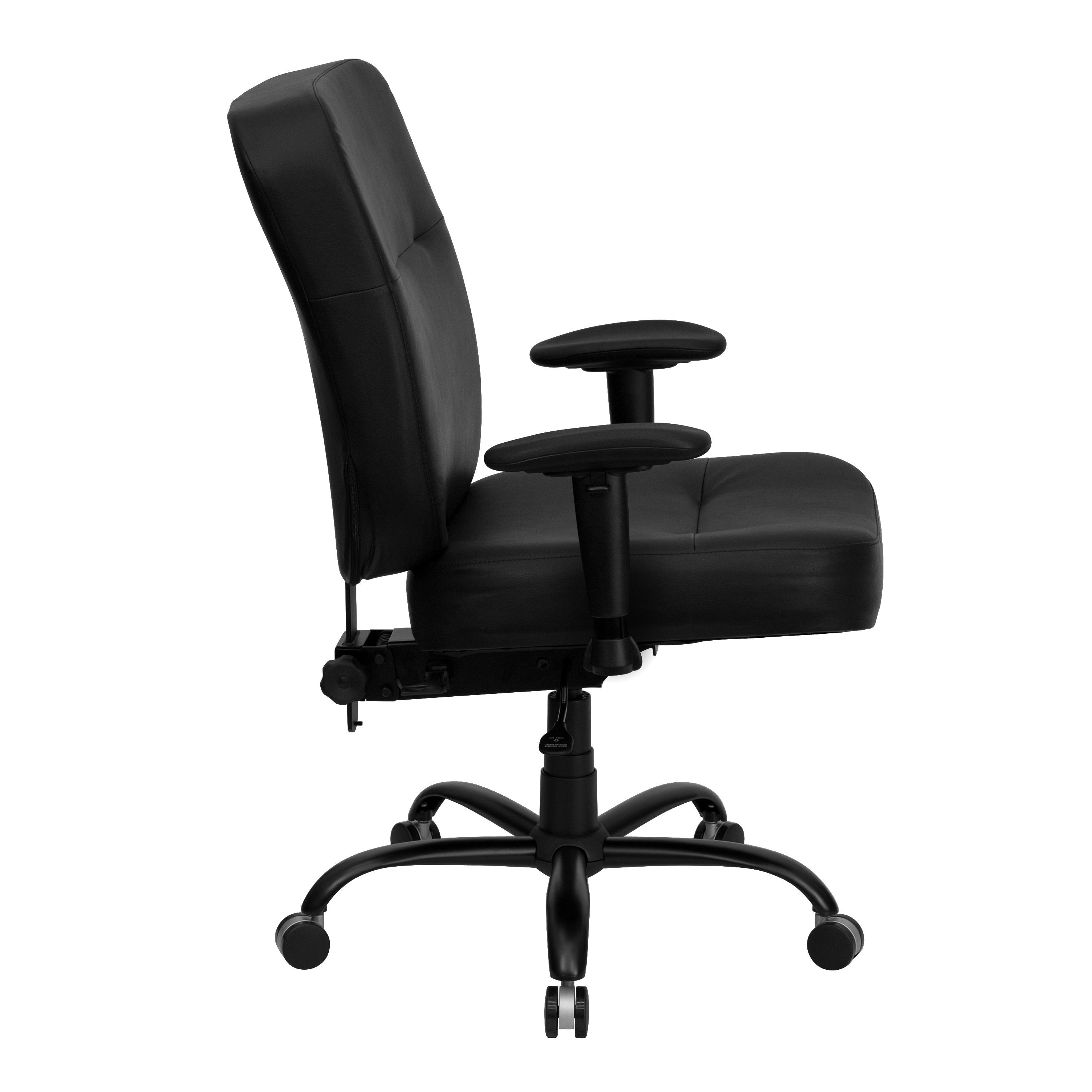 BizChair High Back 360 Degree Swivel and Adjustable Armrest Office Desk Chair, Black