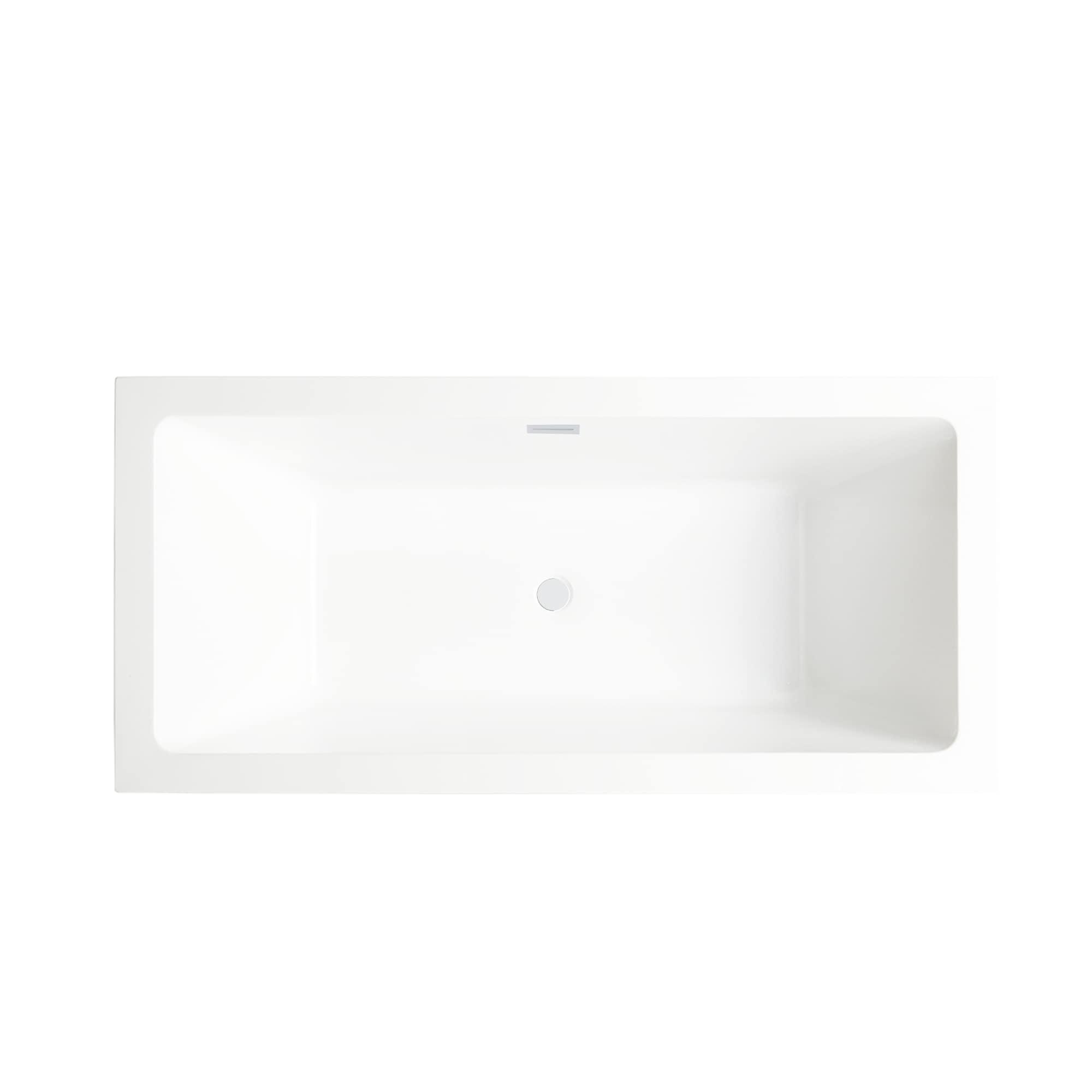 Orion 59'' x 30'' Freestanding Soaking Acrylic Bathtub