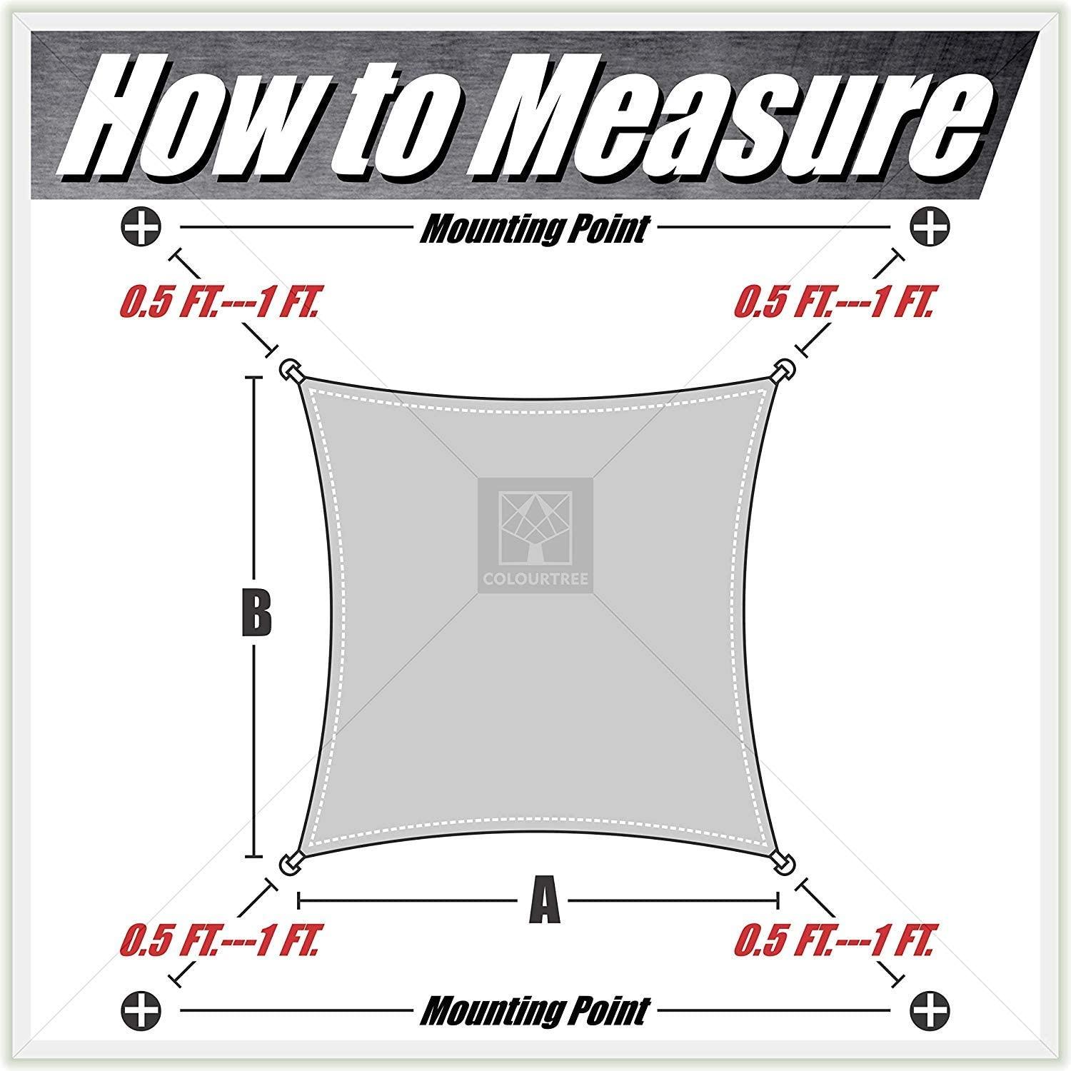 Sand Beige 8' x 10' UV Resistant Sun Shade Sail