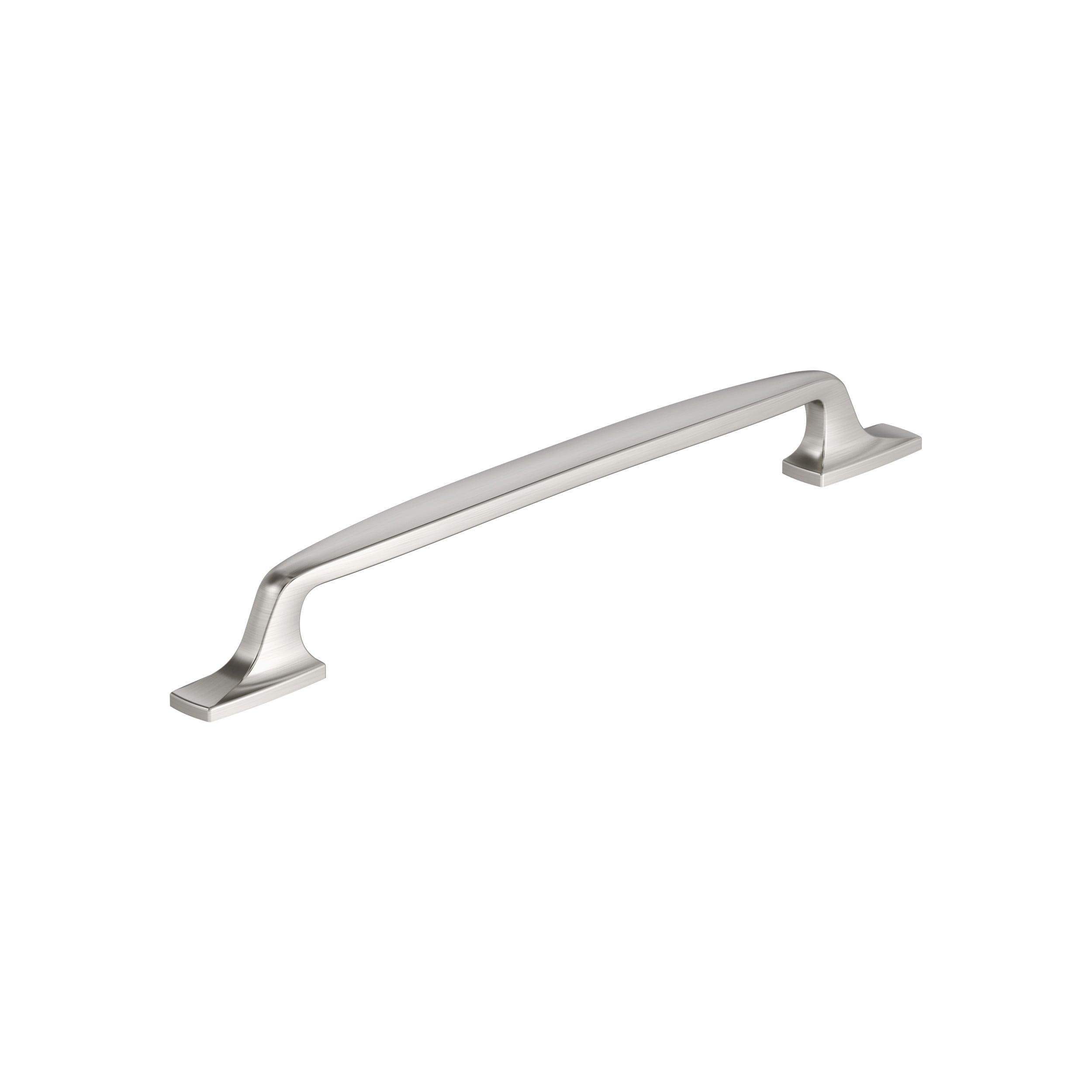 Amerock Highland Ridge 8-13/16 inch (224mm) Center-to-Center Satin Nickel Cabinet Pull