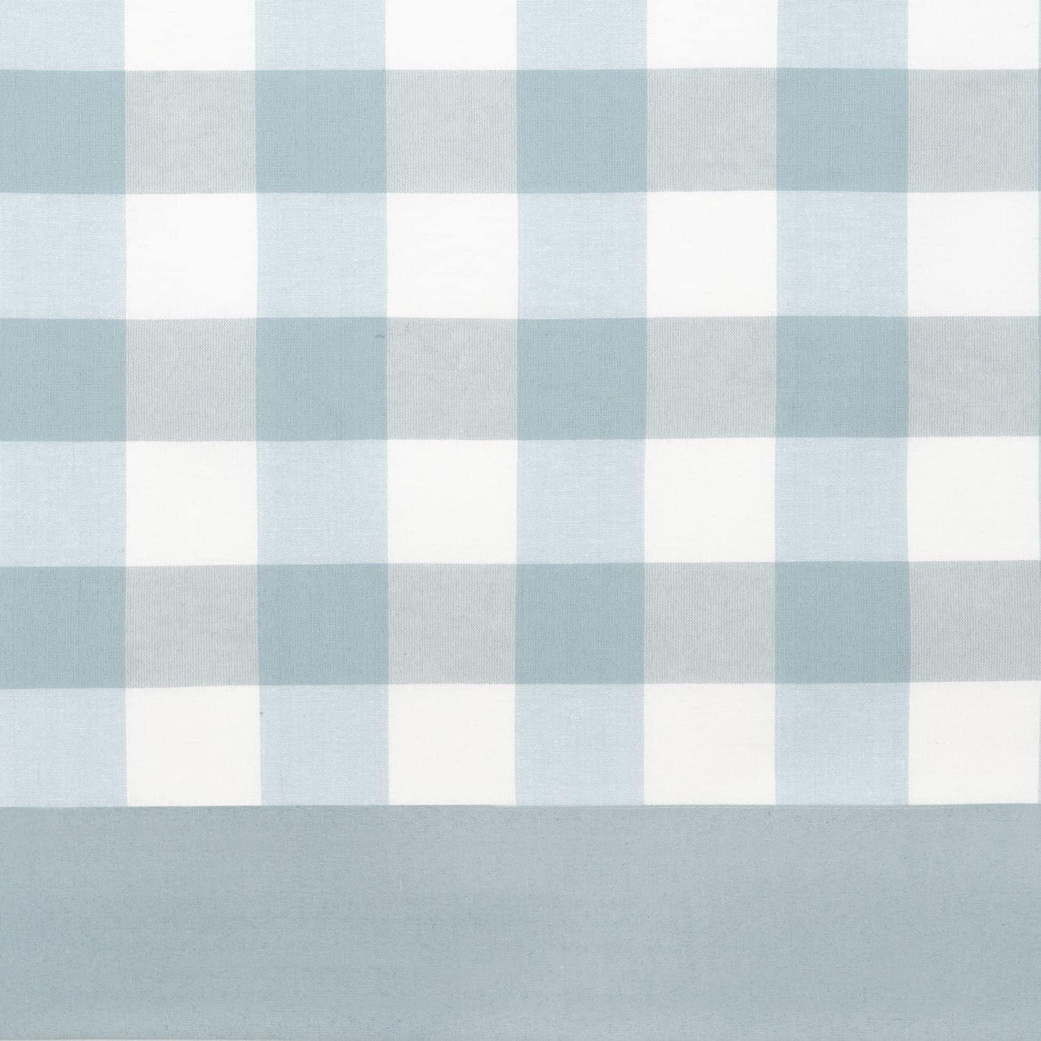 Achim Hunter Indoor Polyester/Cotton Light Filtering Checkered Curtain Panel, Ice Blue, 42-in W x 84-in L