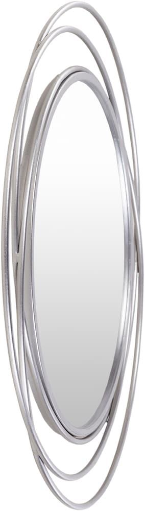 Sleek Rectangular Wood & Silver Dixie Accent Mirror