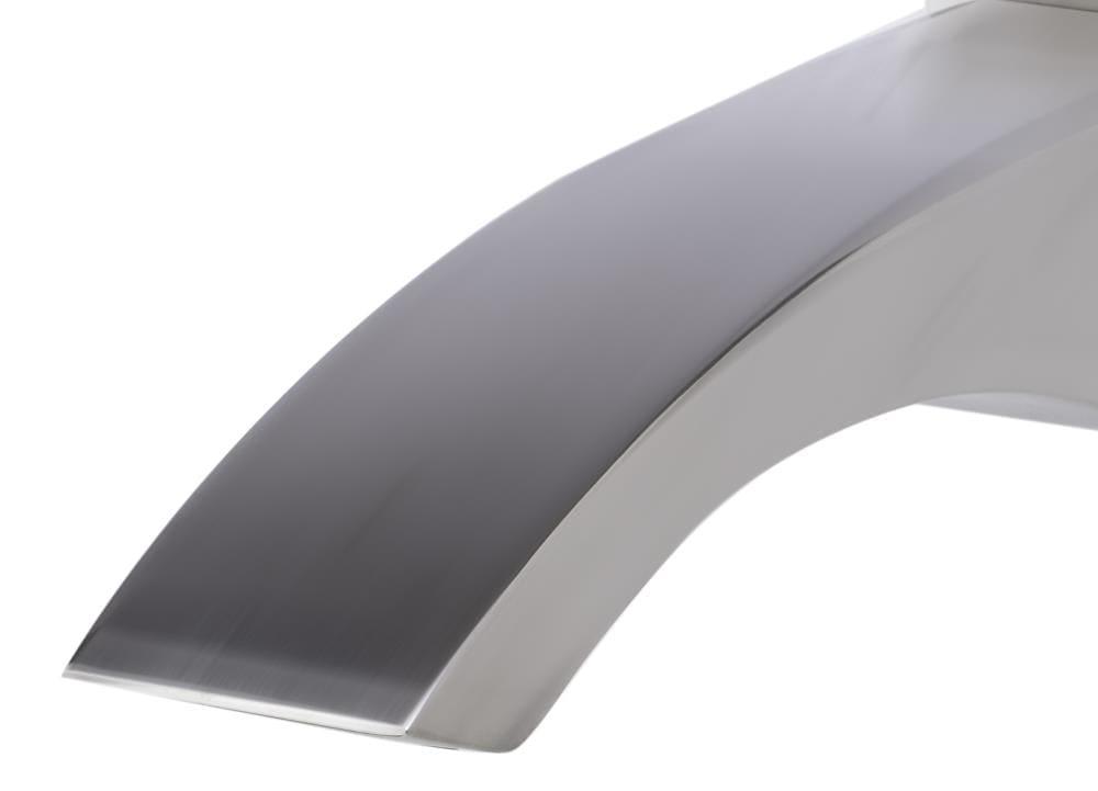 Brushed Nickel Curved Wall Mounted Tub Filler Spout