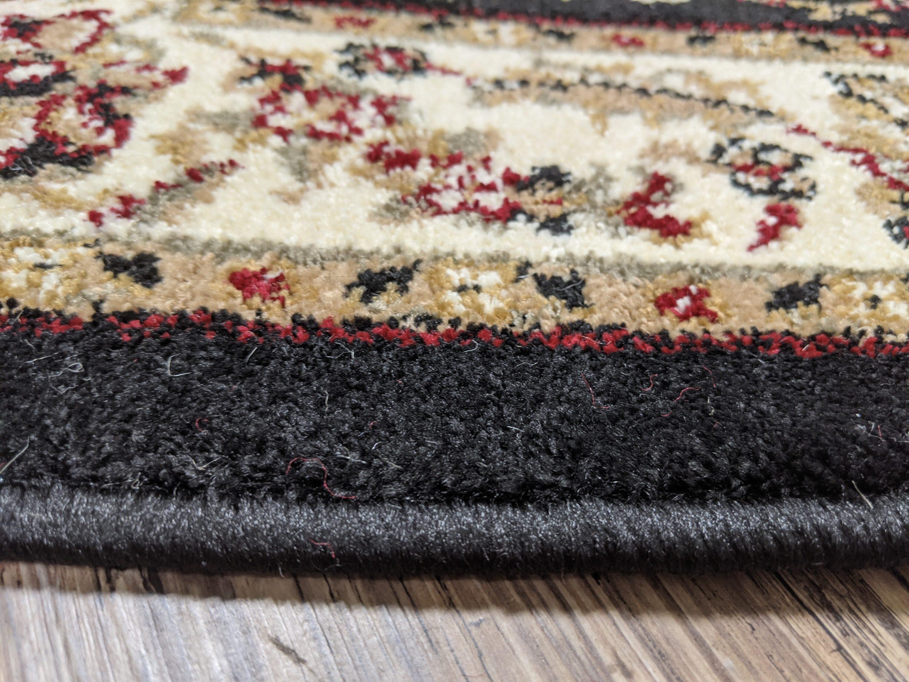 Radici Usa Como Area Rug 1596 Black Italian Bordered 5' 5" x 7' 7" Rectangle