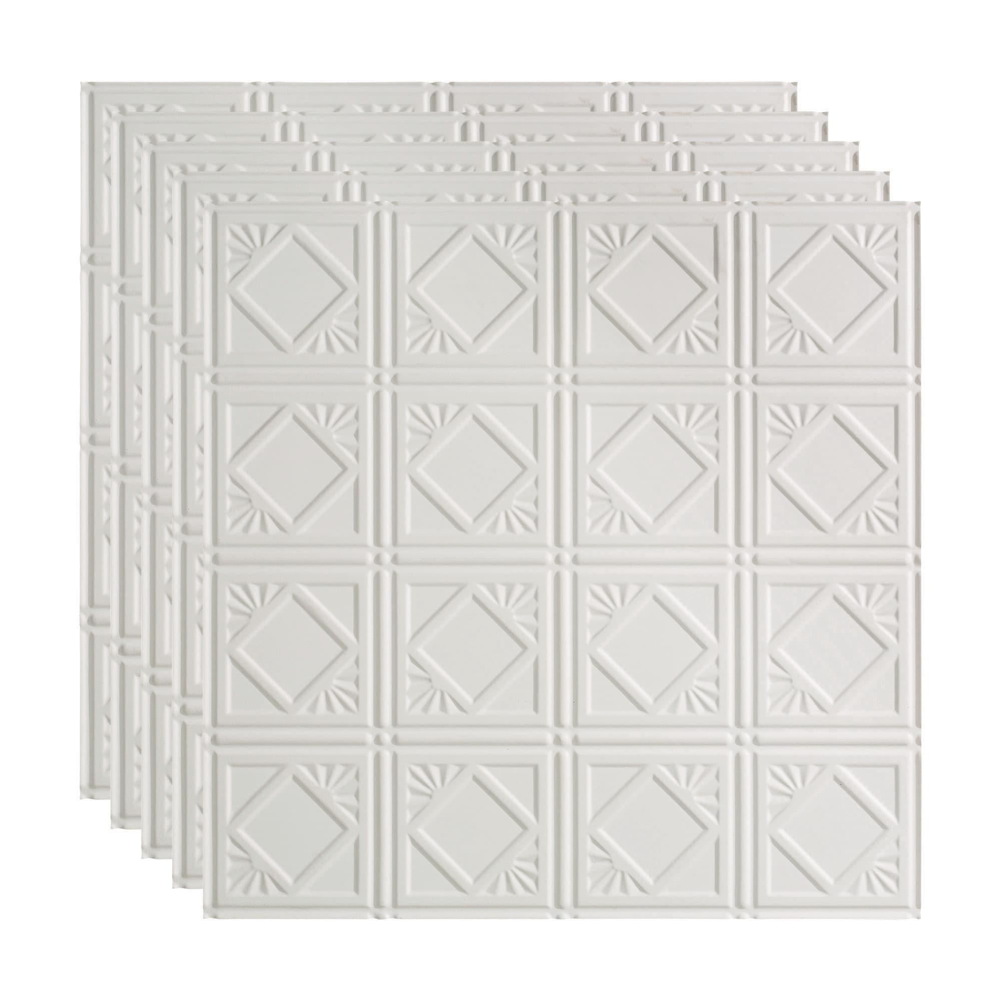 Traditional 24'' L x 24'' W Textured Vinyl Drop-In Ceiling Tile