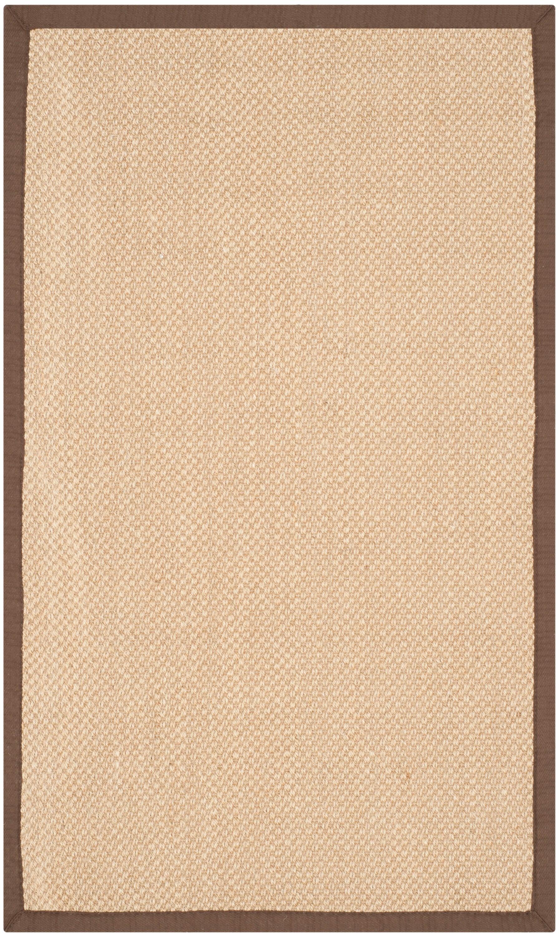 Natural Fiber NF141 Power Loomed Indoor Accent Rug - Maize/Brown - 3'x5' - Safavieh.