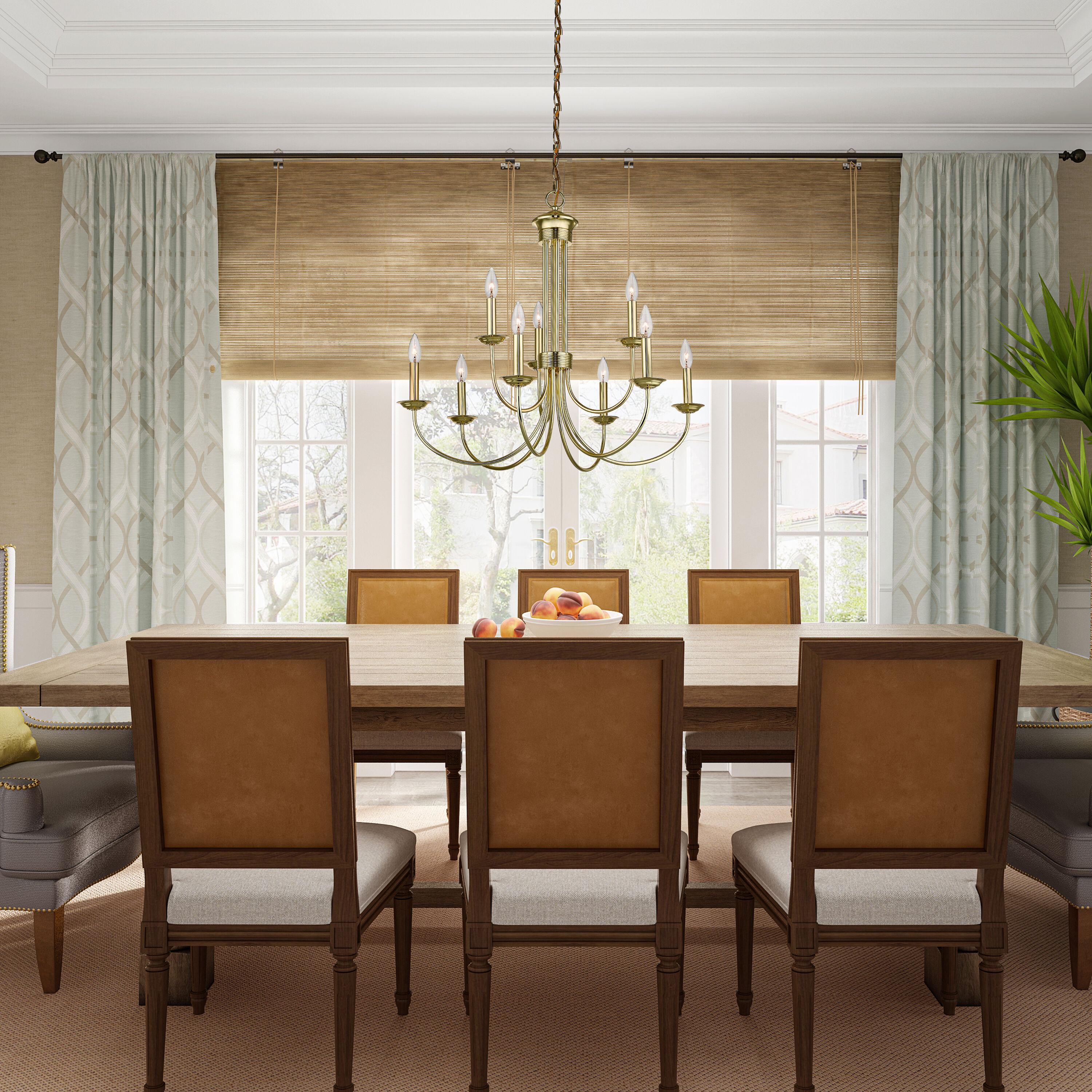 Livex Lighting Estate 9 - Light Chandelier in  Polished Brass