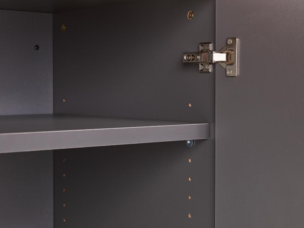 Ulti-MATE Garage 106.5-in W x 80-in H x 21-in D 3 -Cabinets Composite wood Graphite Gray Metallic and Gray Garage Storage System