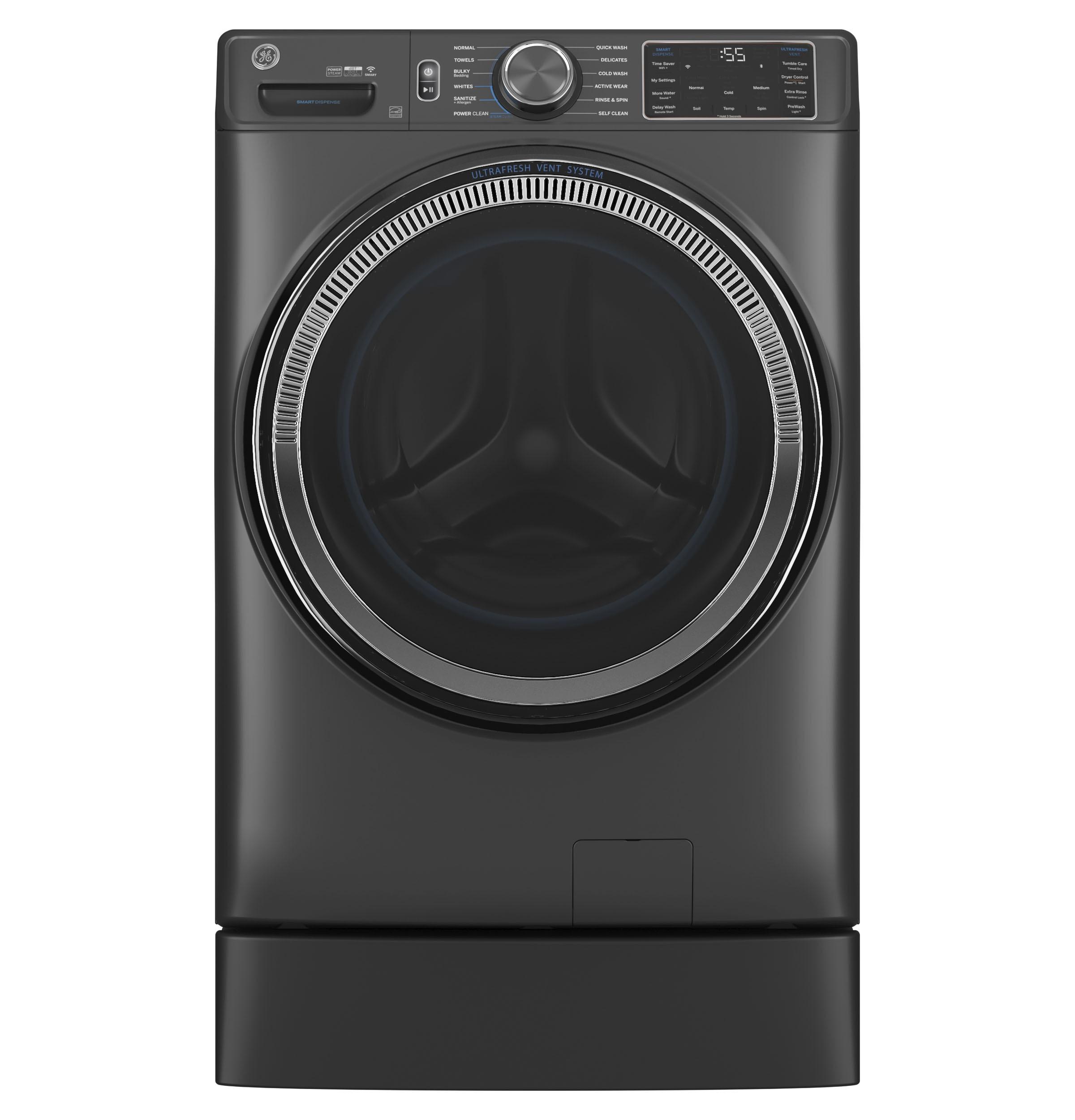 GE Appliances 5 Cubic Feet Energy Star Front Load Washer with Steam Wash